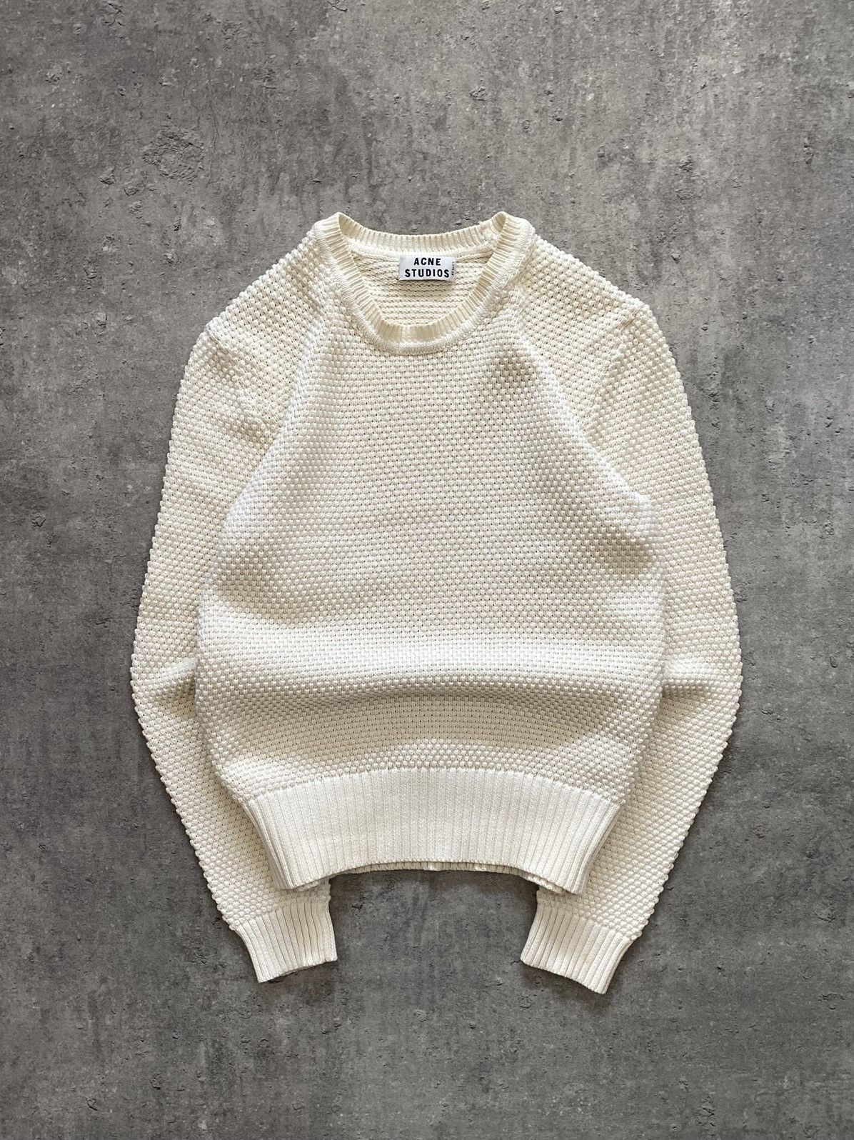 Acne Studios Acne Studios Beige Cusco Bubble knit textured sweater Size US M / EU 48-50 / 2 - 1 Thumbnail