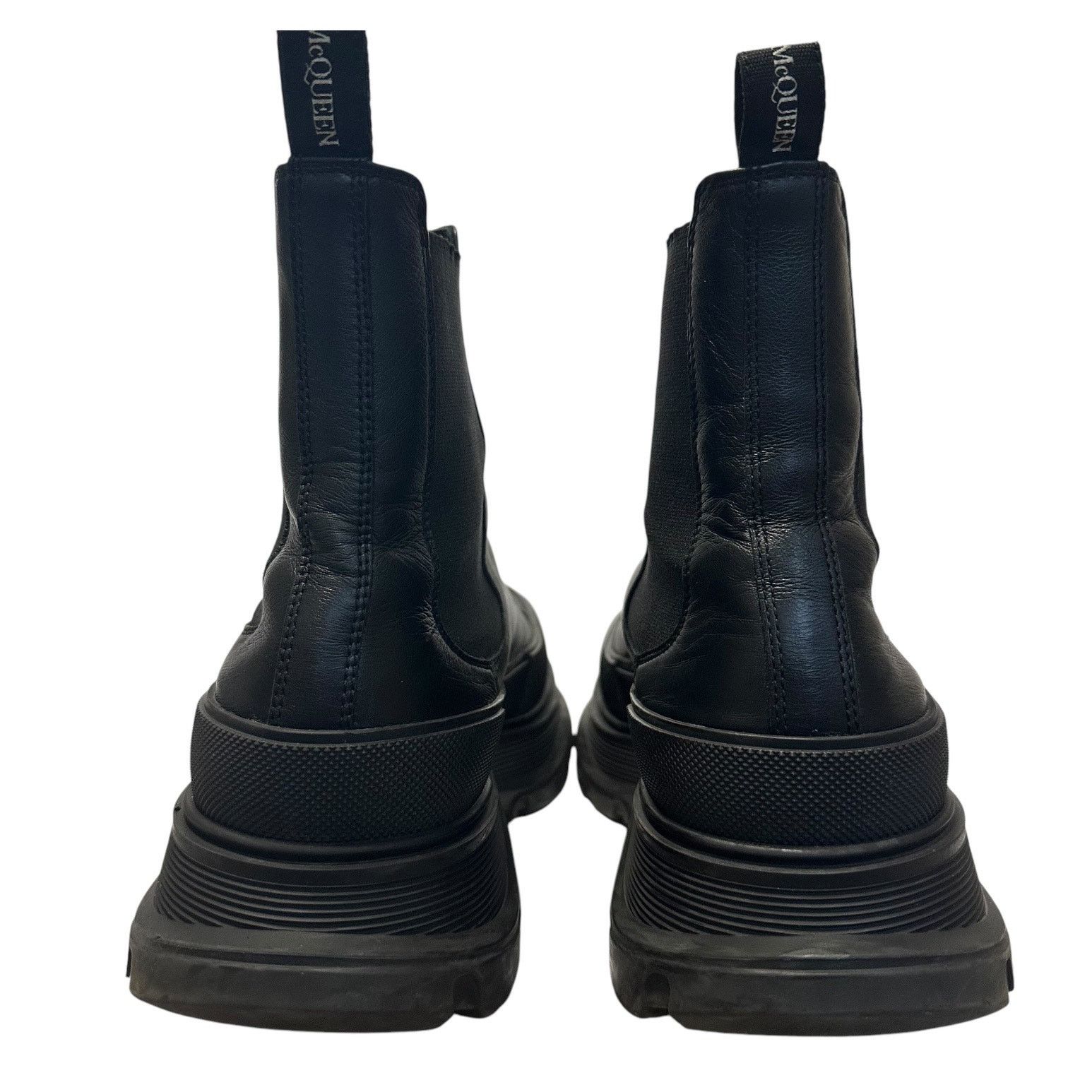 Alexander McQueen Tread Slick Chelsea Boots IT 44 Leather Triple Black Size US 11 / EU 44 - 10 Thumbnail