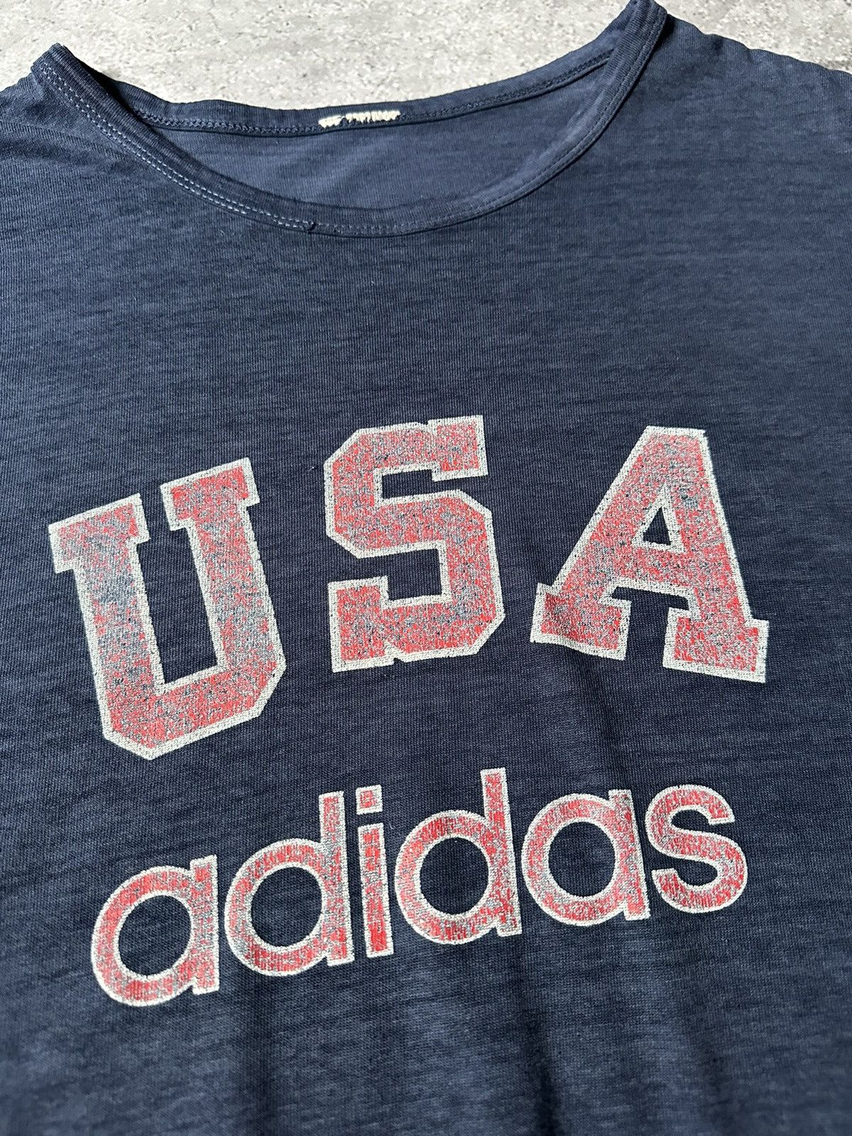 Adidas × Vintage Vintage 80s Adidas USA T-Shirt Size US XL / EU 56 / 4 - 5 Thumbnail