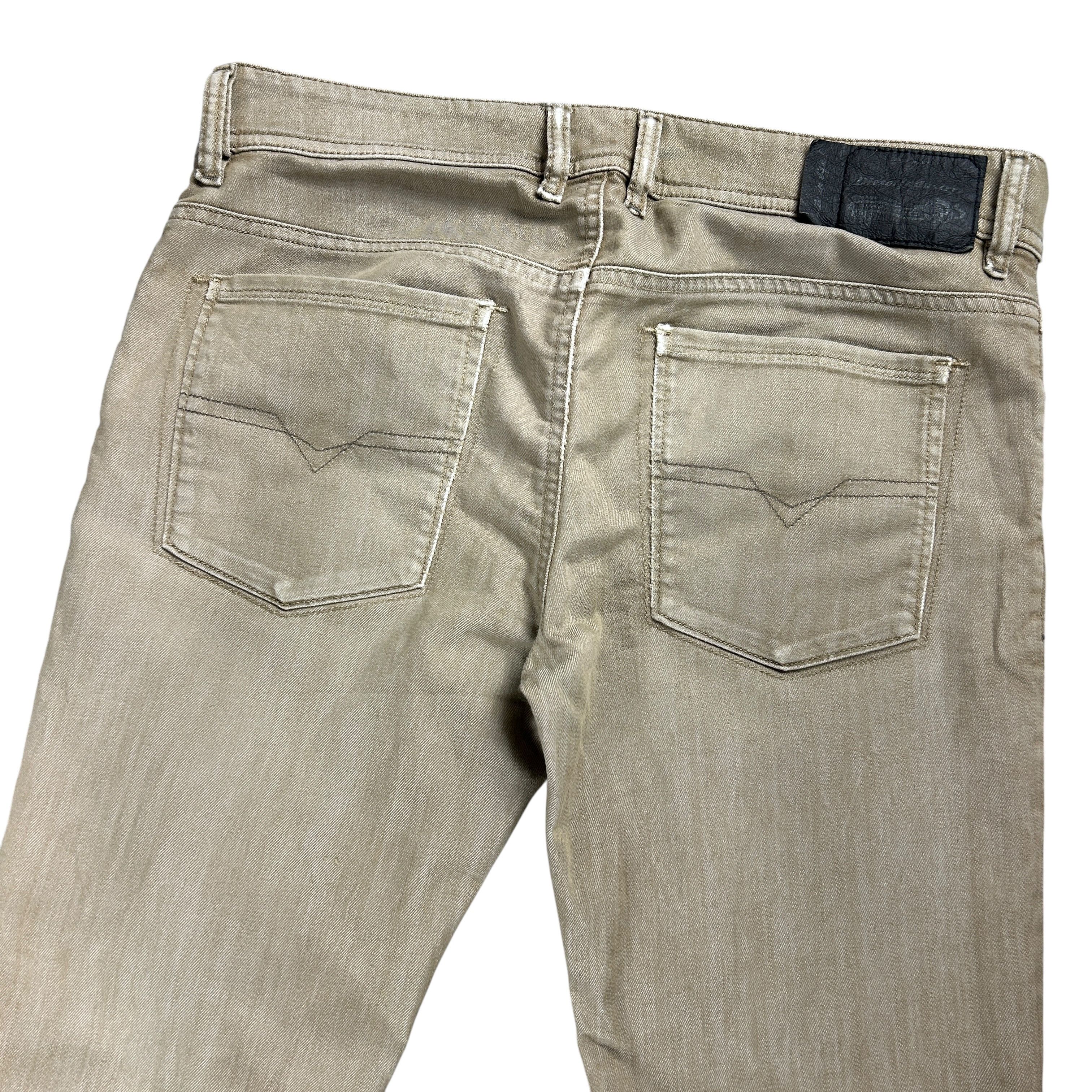 Diesel Diesel Sleenker Slim Skinny Stretch Beige Denim Jeans 32 Size US 32 / EU 48 - 4 Thumbnail