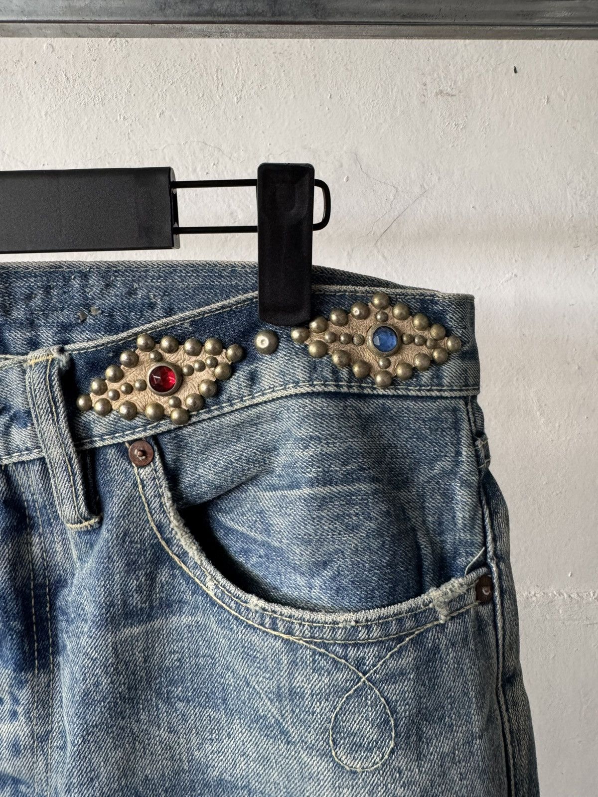 Ralph Lauren 2006 RRL 1/1 Moonshine Wash Lapidary Gemstone Selvedge Denim Size US 35 - 8 Thumbnail