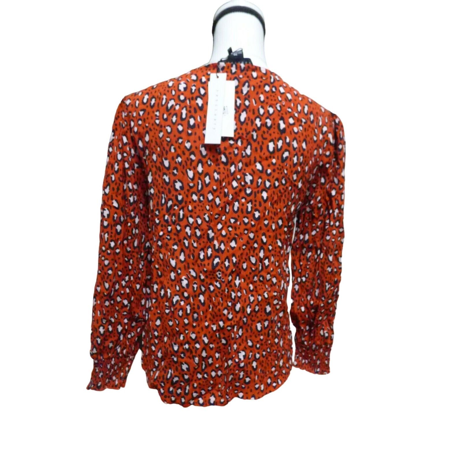 Sanctuary $89.00 Sanctuary Noelle Smocked-Sleeve Top, Red, XS Size XS / US 0-2 / IT 36-38 - 4 Thumbnail