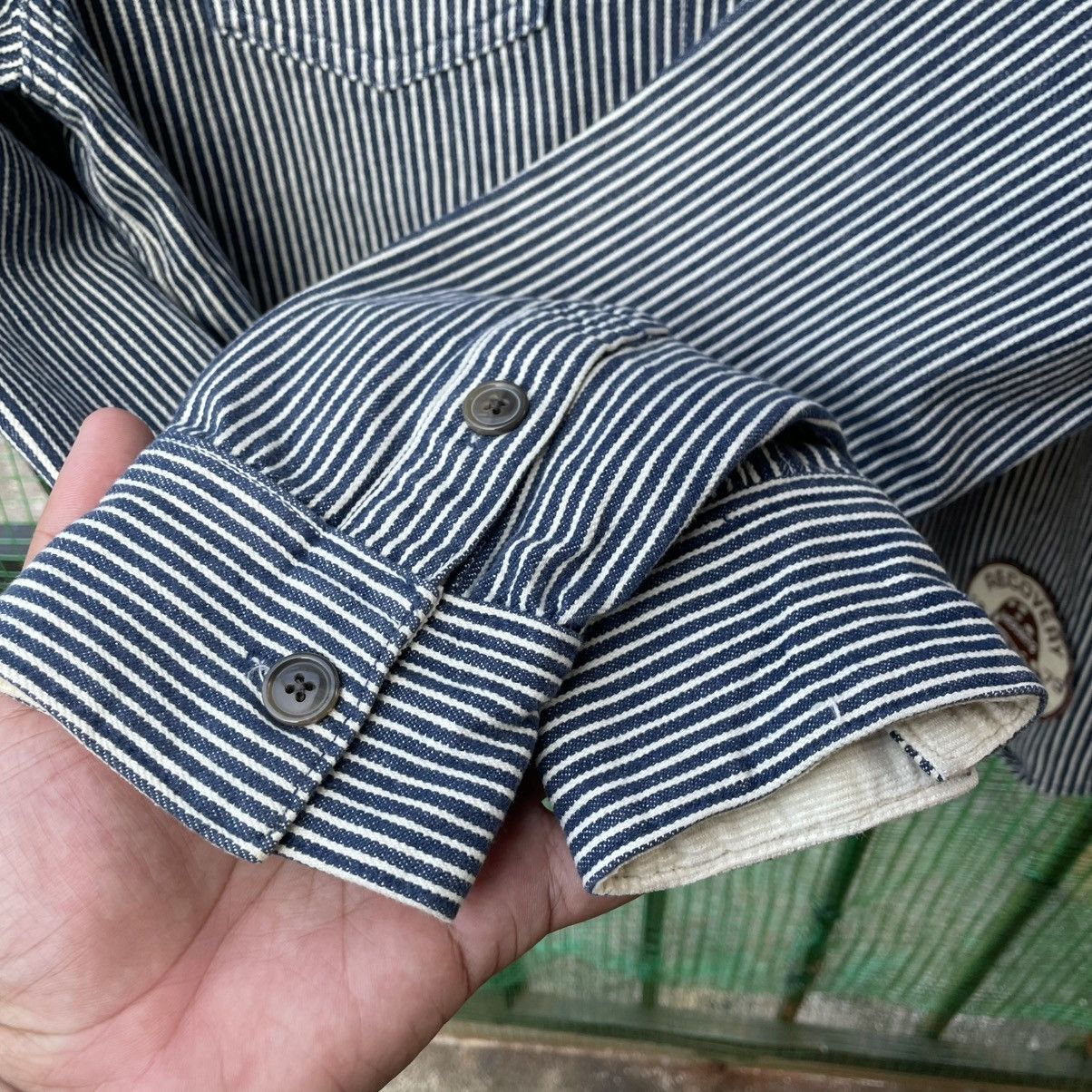 Japanese Brand 🔥🇯🇵K Mayer Striped Hickory Styles Buttons Works Shirts Size US M / EU 48-50 / 2 - 11 Thumbnail