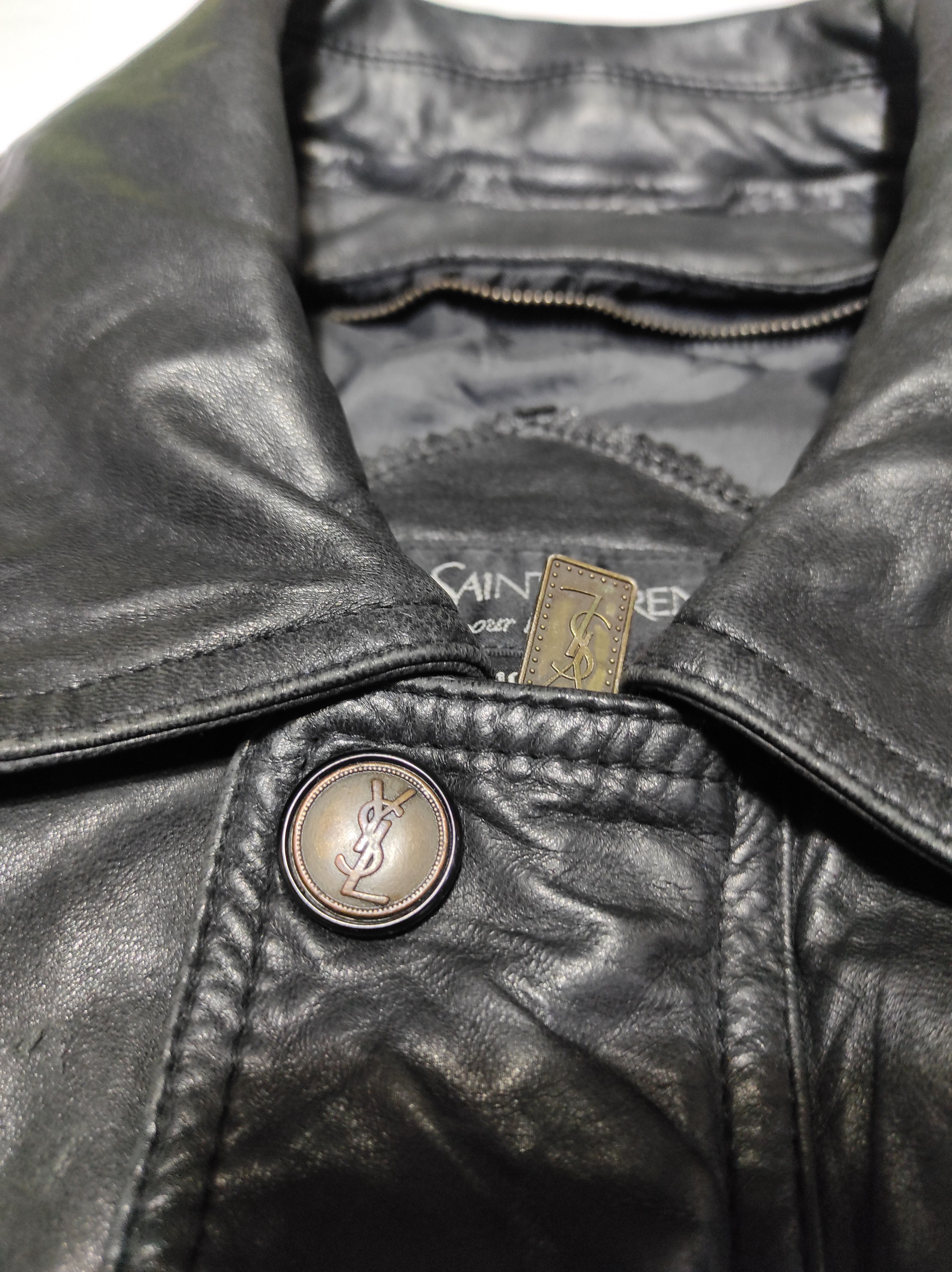 Yves Saint Laurent Rare! Beautiful Yves Saint Laurent Bomber Leather Jacket Size US L / EU 52-54 / 3 - 13 Thumbnail