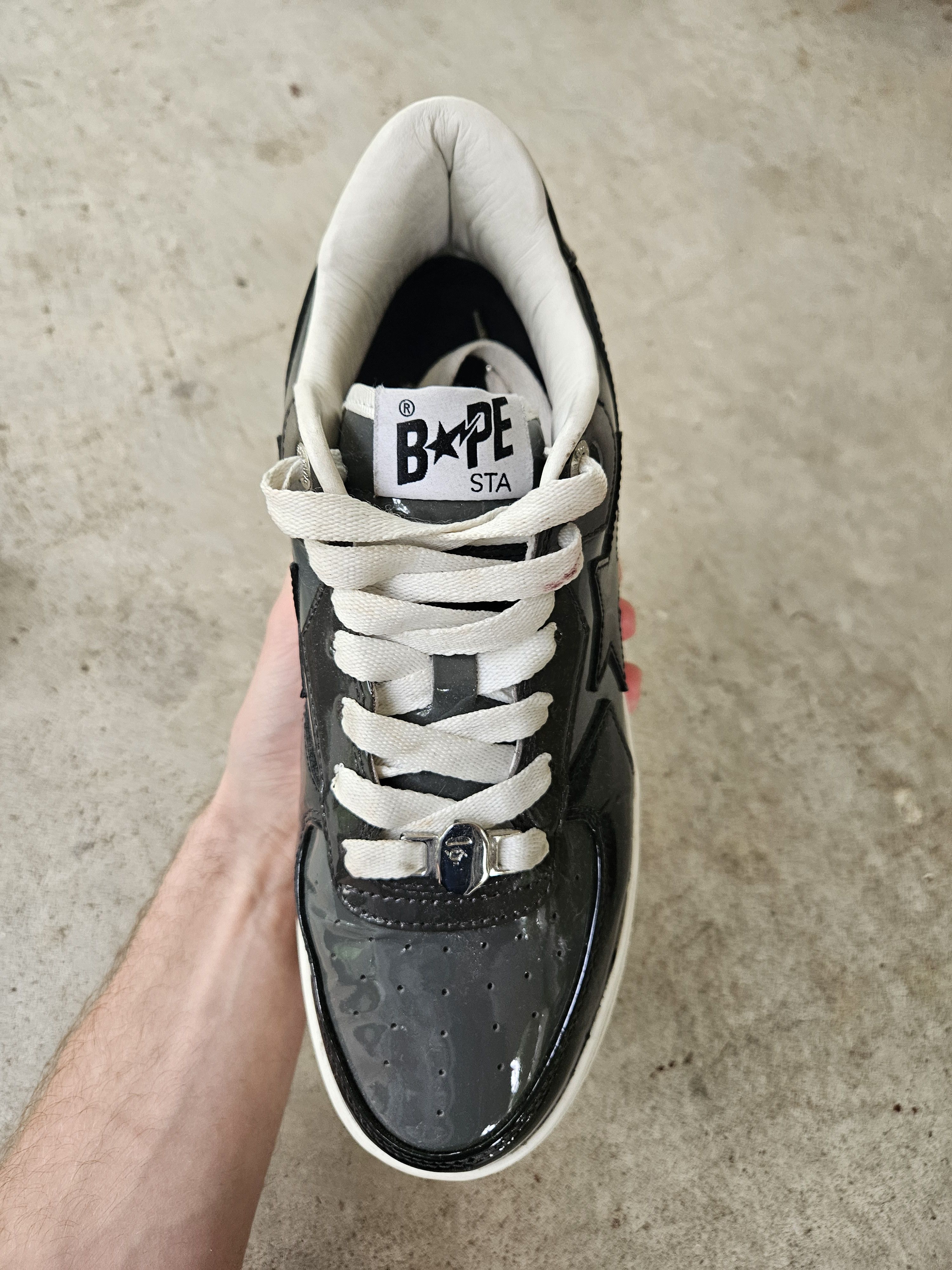 Bape Bapesta Glossy Black Gray M2 #4 Sneakers Size US 7 / EU 40 - 4 Thumbnail