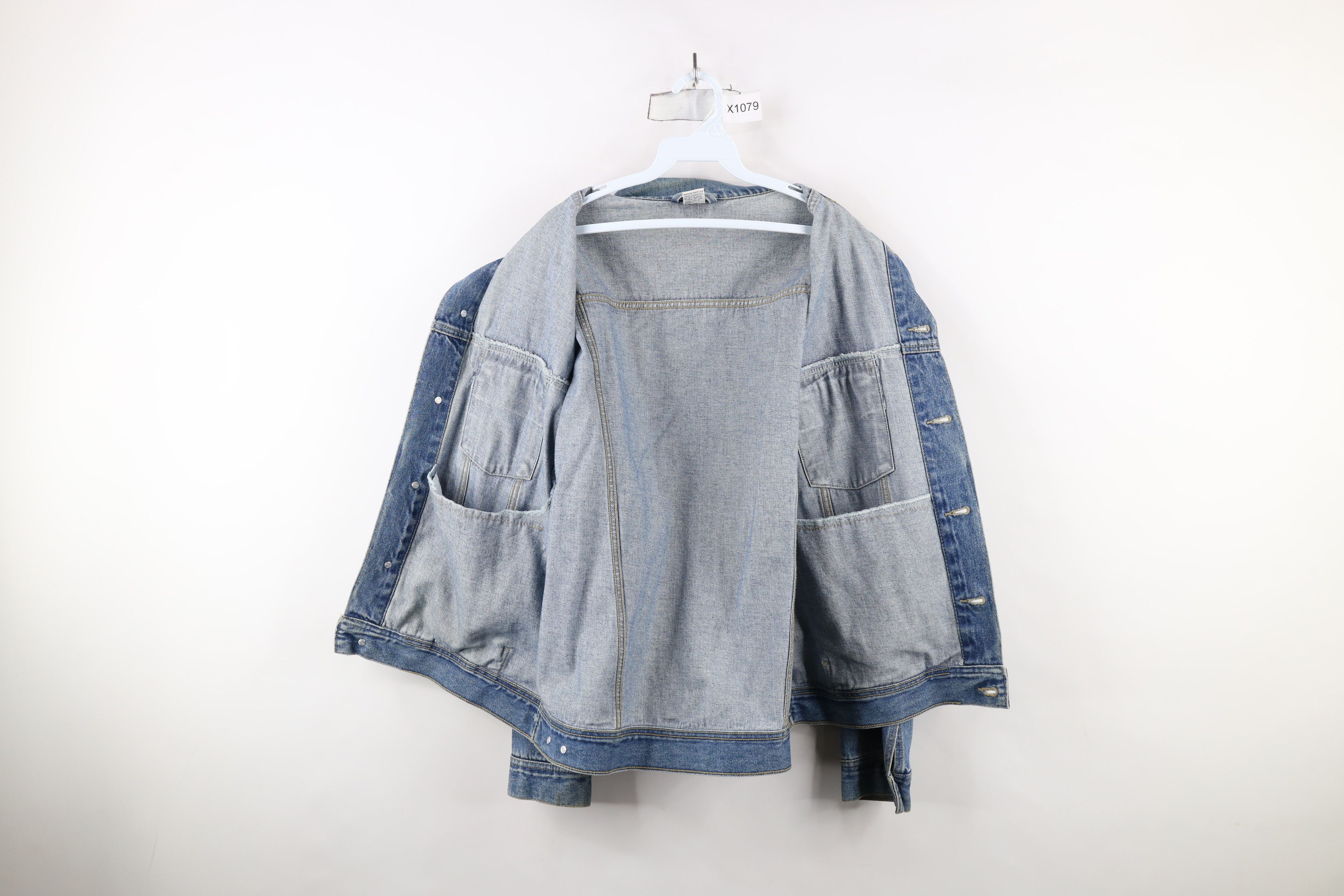Vintage Vintage 90s Streetwear Denim Jean Trucker Jacket Blue Size US M / EU 48-50 / 2 - 12 Thumbnail