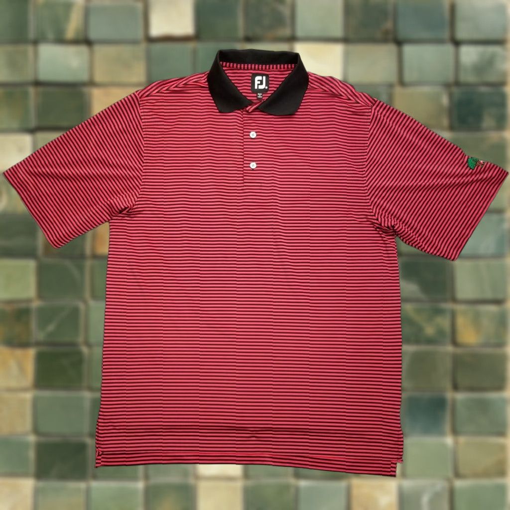 Footjoy FootJoy Polo Shirt Men M Red Black Striped Golf Performance Missoula Club Shirt Polo Golf Performance FootJoy Mens M Red Striped Polo Missoula Club Size US M / EU 48-50 / 2 - 1 Thumbnail