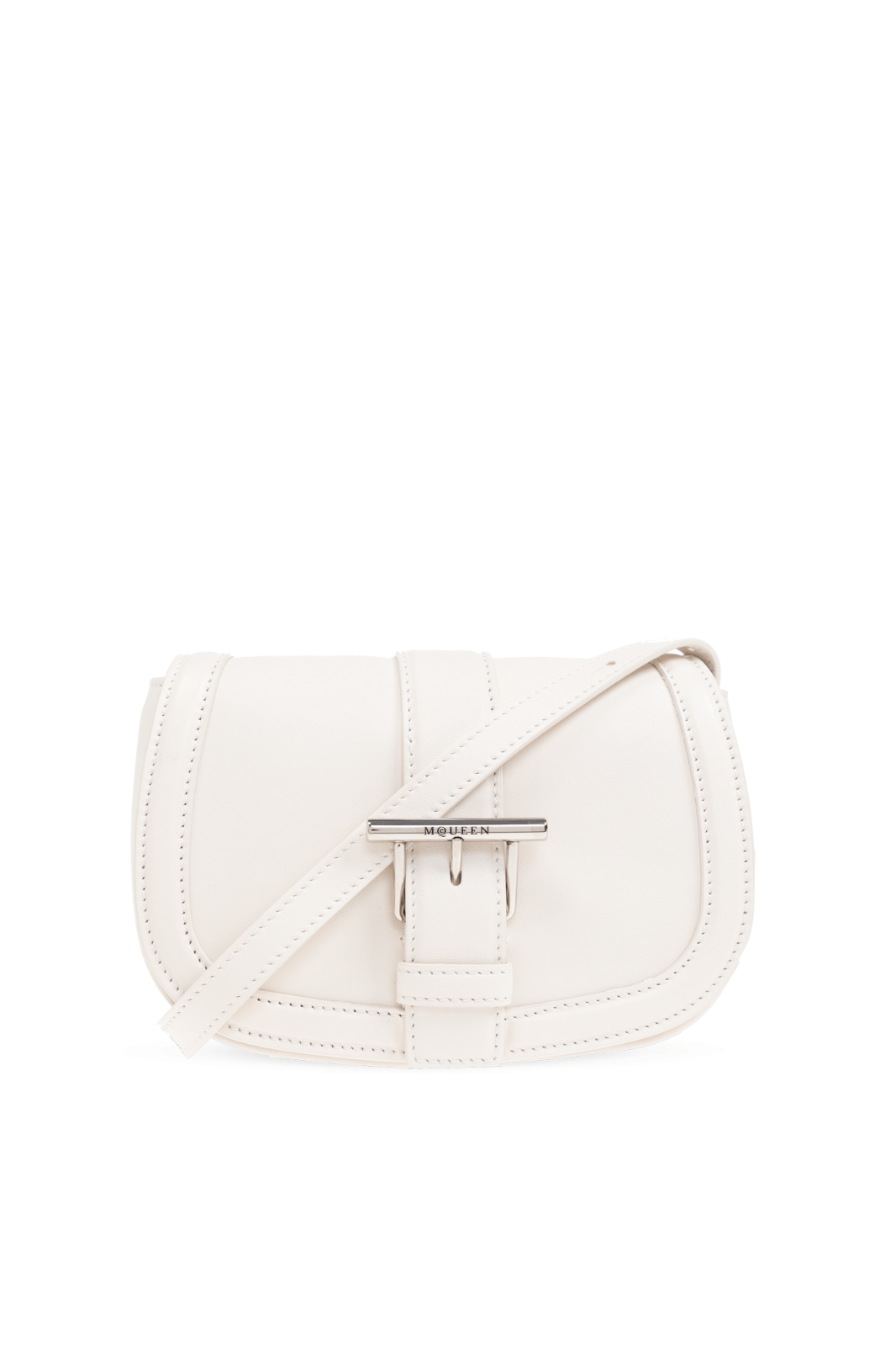 Alexander McQueen MCQUEEN T-Bar Mini White Leather Shoulder Bag Size ONE SIZE - 1 Thumbnail