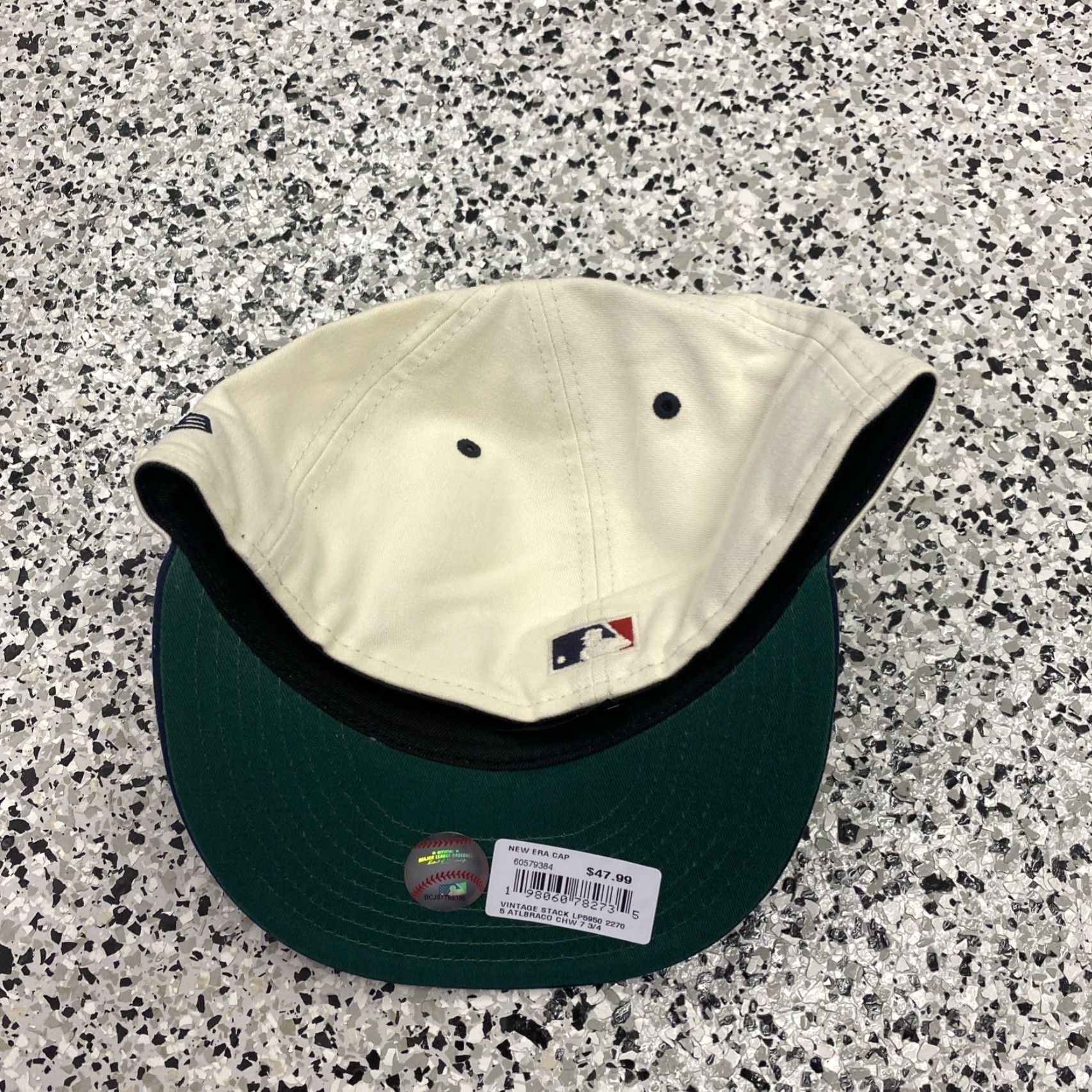 New Era VINTAGE Atlanta Braves New Era 59FIFTY Low Profile Fitted 30th Season patch Hat Mens 7 3/4 Beige Cotton Rayon Lightweight Classic Sports New Size ONE SIZE - 2 Thumbnail