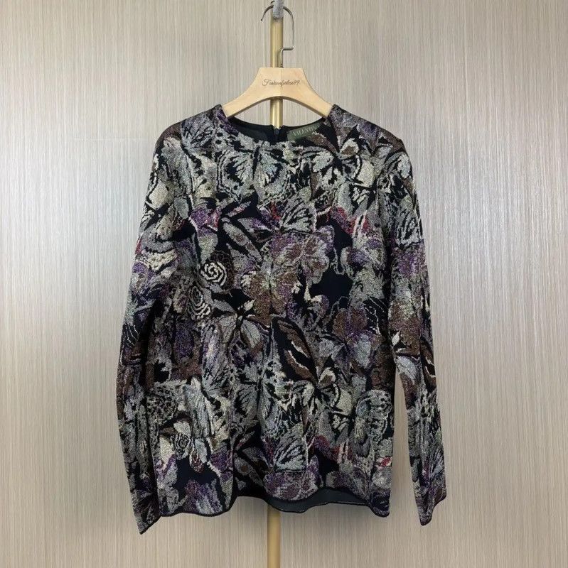 Valentino Valentino Color Block Long Sleeve Top 0089 Size L / US 10 / IT 46 - 1 Thumbnail