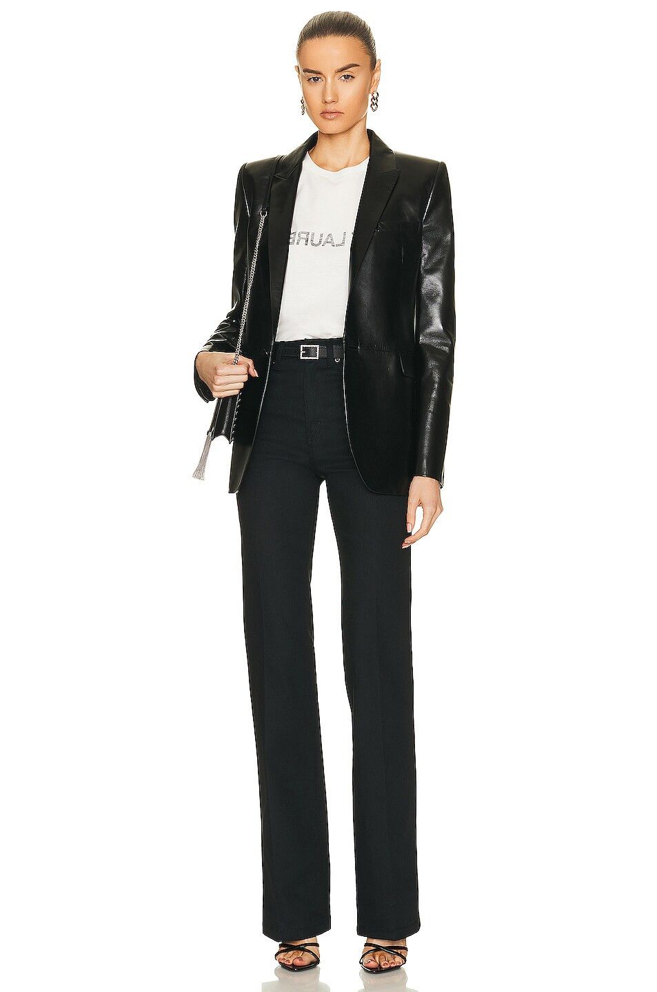 Saint Laurent Paris o1bcso1str1124 Clyde Jeans in Black Size 27" / US 4 / IT 40 - 4 Thumbnail