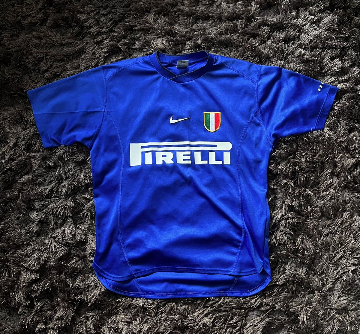 Nike × Vintage Nike Inter 2000/01 matchworn player issue training shirt Size US L / EU 52-54 / 3 - 1 Thumbnail