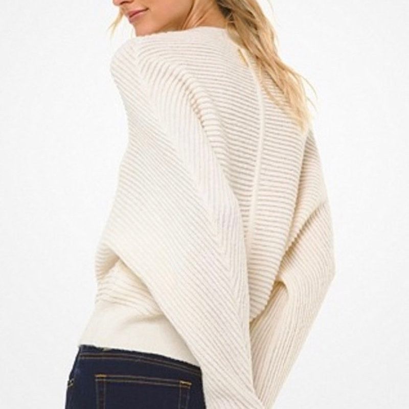 Michael Kors Michael Kors Ottoman Knit Ecru Dolman-sleeve Sweater Size S / US 4 / IT 40 - 2 Thumbnail
