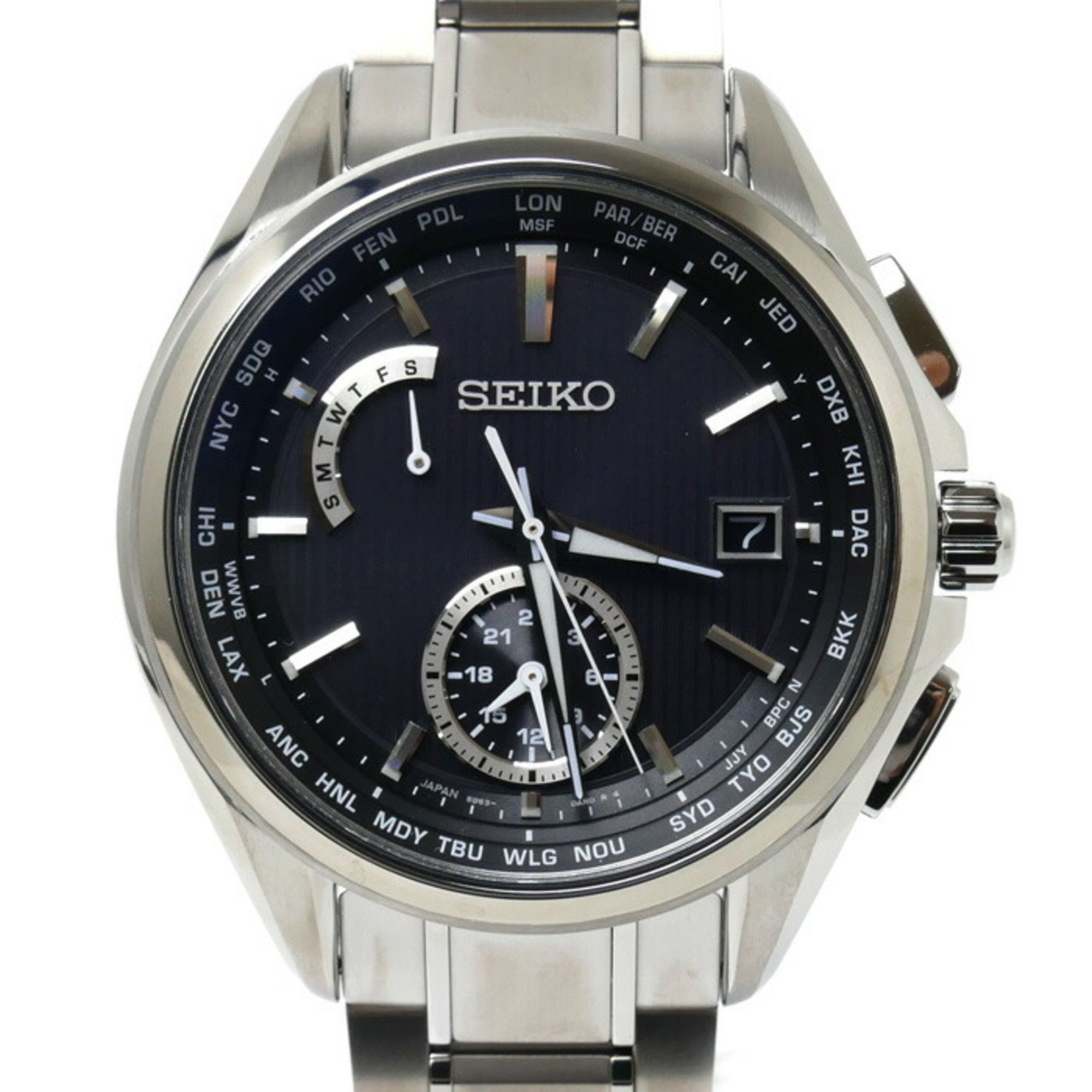 image of Seiko Brightz Watch Solar Saga287/8B63-0Av0 in Black, Women's