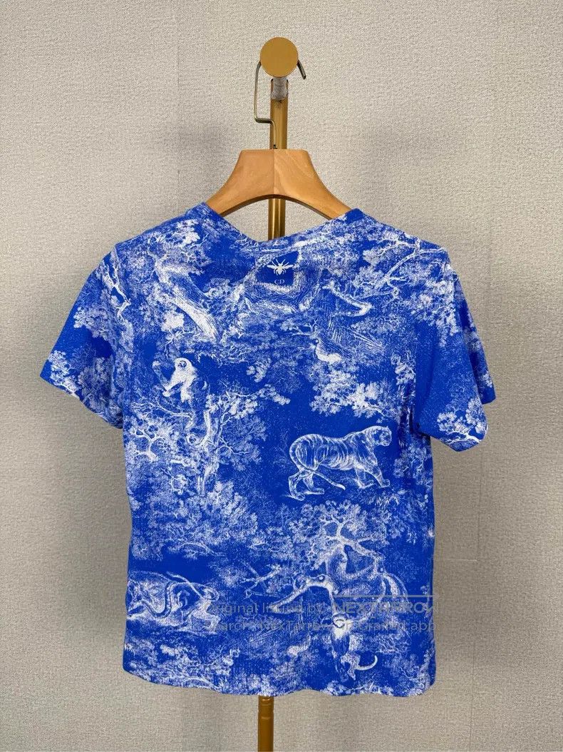 Dior Dior Blue Animal World Printed T-shirt Size US XS / EU 42 / 0 - 2 Thumbnail