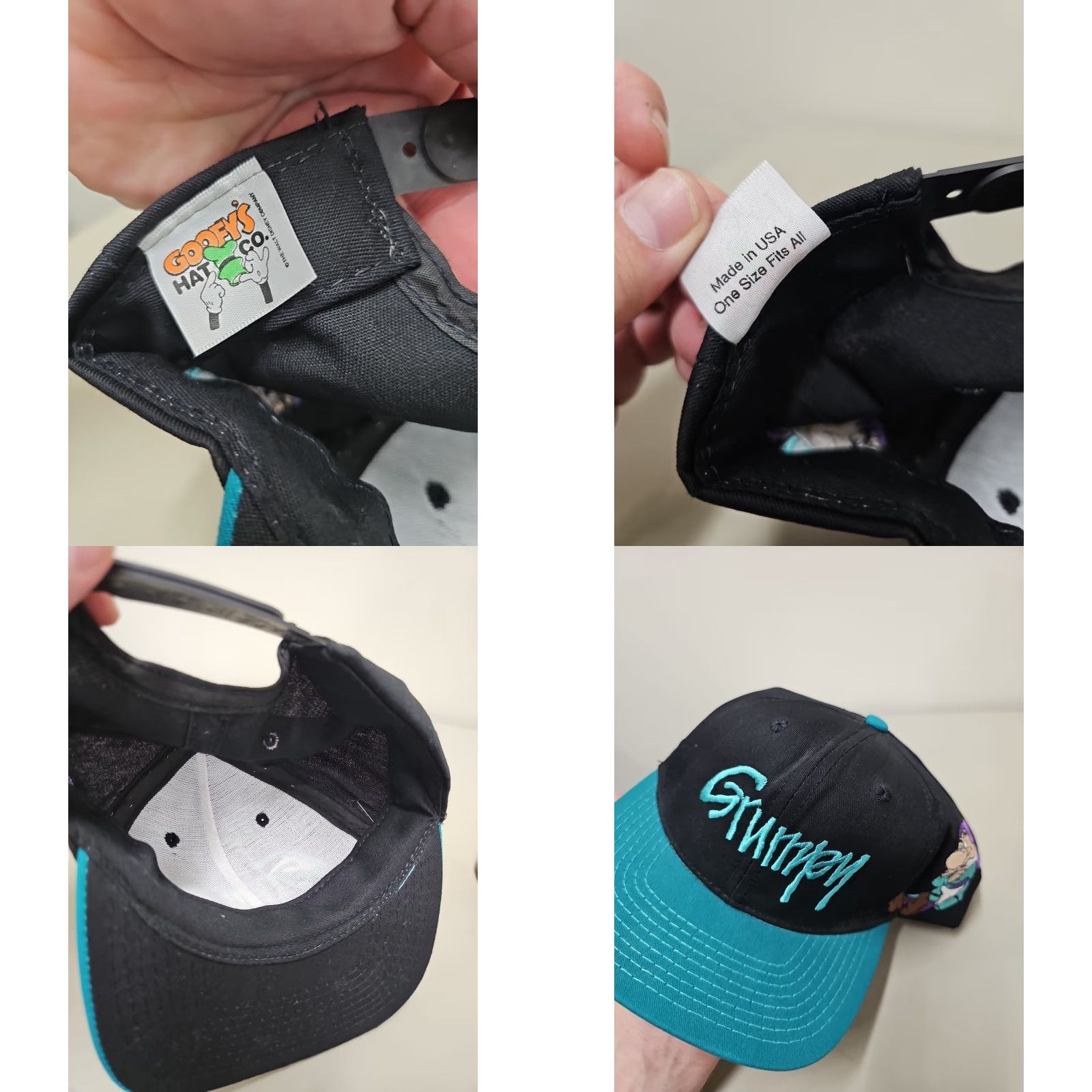 Disney VINTAGE Disney Snow White Seven Dwarfs Grumpy Cap Hat Snapback Cap Black Men's One Size Cap Snapback Hat Cap Size ONE SIZE - 8 Thumbnail