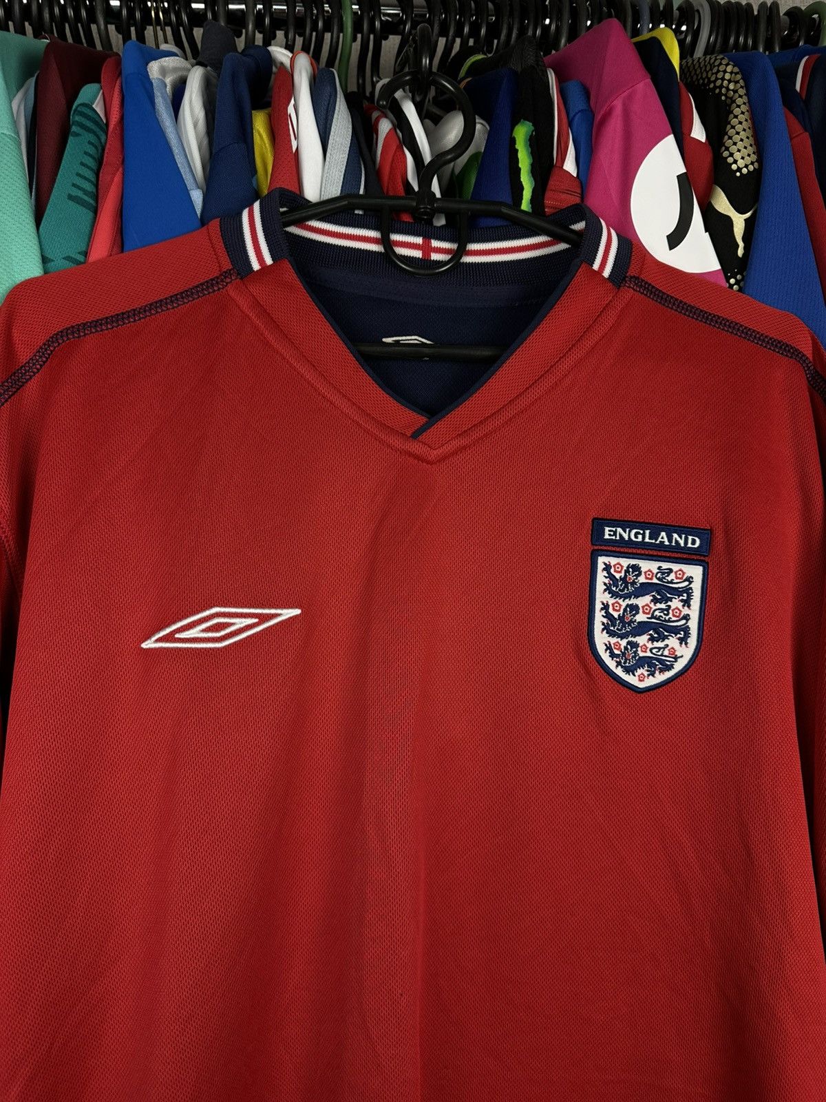 Umbro Umbro England 2002-2004 Away Shirt Football Soccer Jersey Size US XL / EU 56 / 4 - 15 Thumbnail
