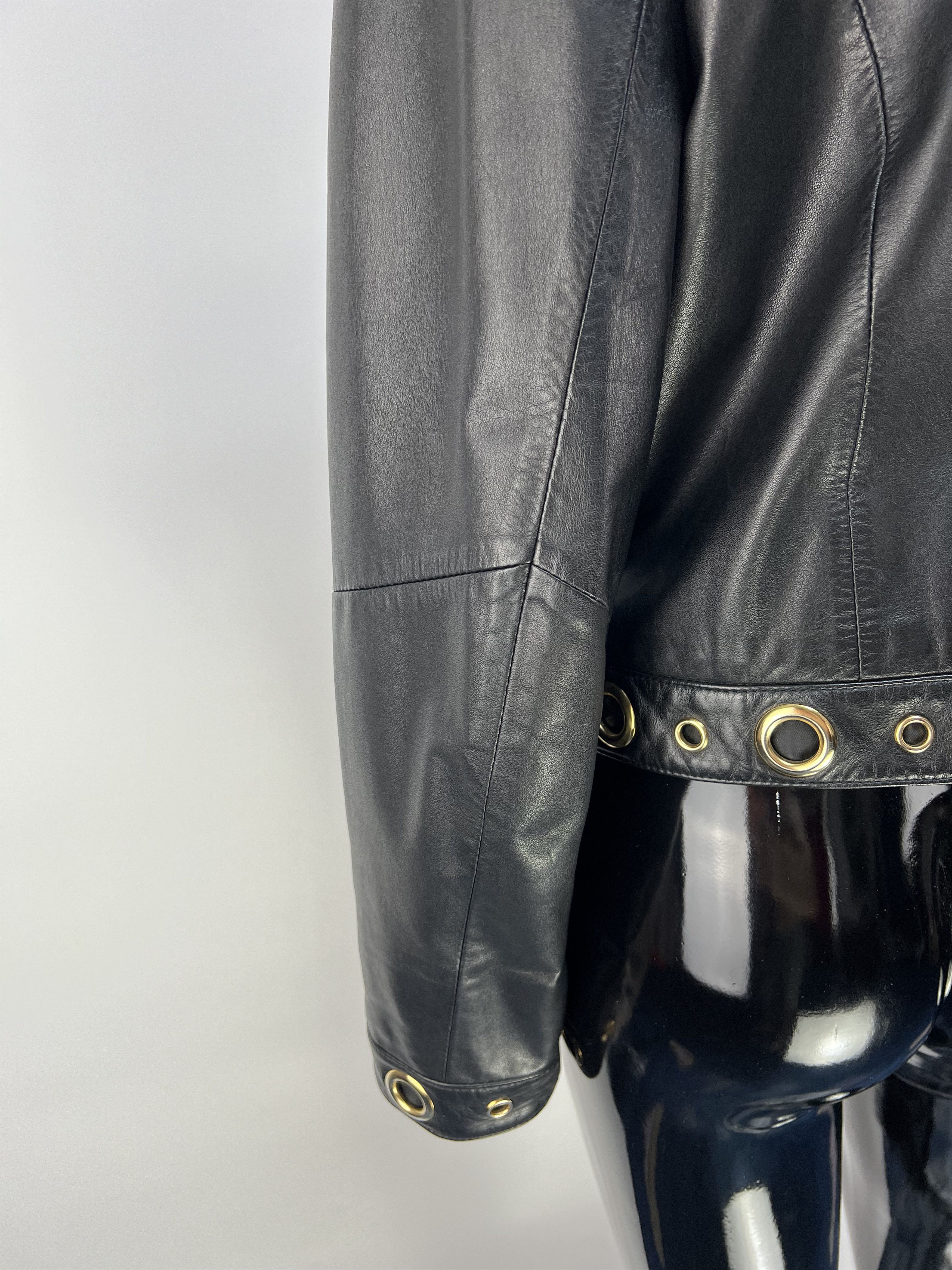 Vintage 80s Rare Vintage Dino’z Women’s Leather Jacket Size IT 44 Size M / US 6-8 / IT 42-44 - 11 Thumbnail