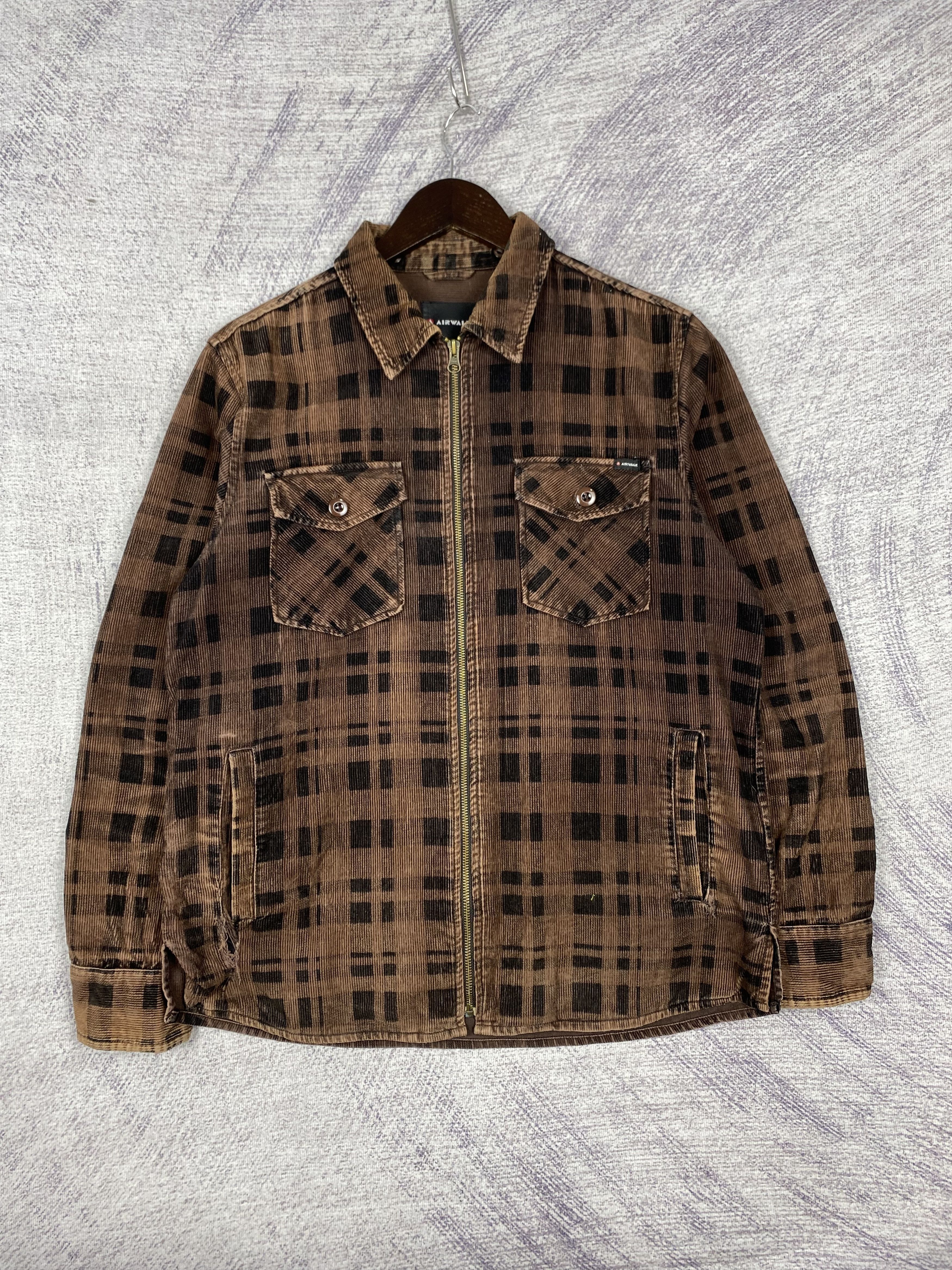 Airwalk Vintage Airwalk Checked Corduroy Chore Jacket Size US L / EU 52-54 / 3 - 1 Thumbnail