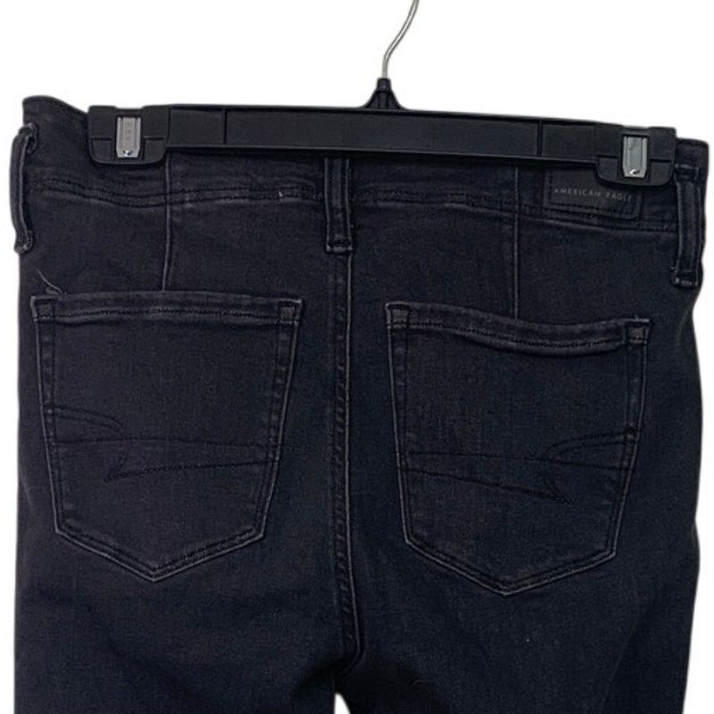American Eagle Outfitters New American Eagle Womens Size 4 Skinny Denim Black Jeans Size 27" / US 4 / IT 40 - 4 Thumbnail