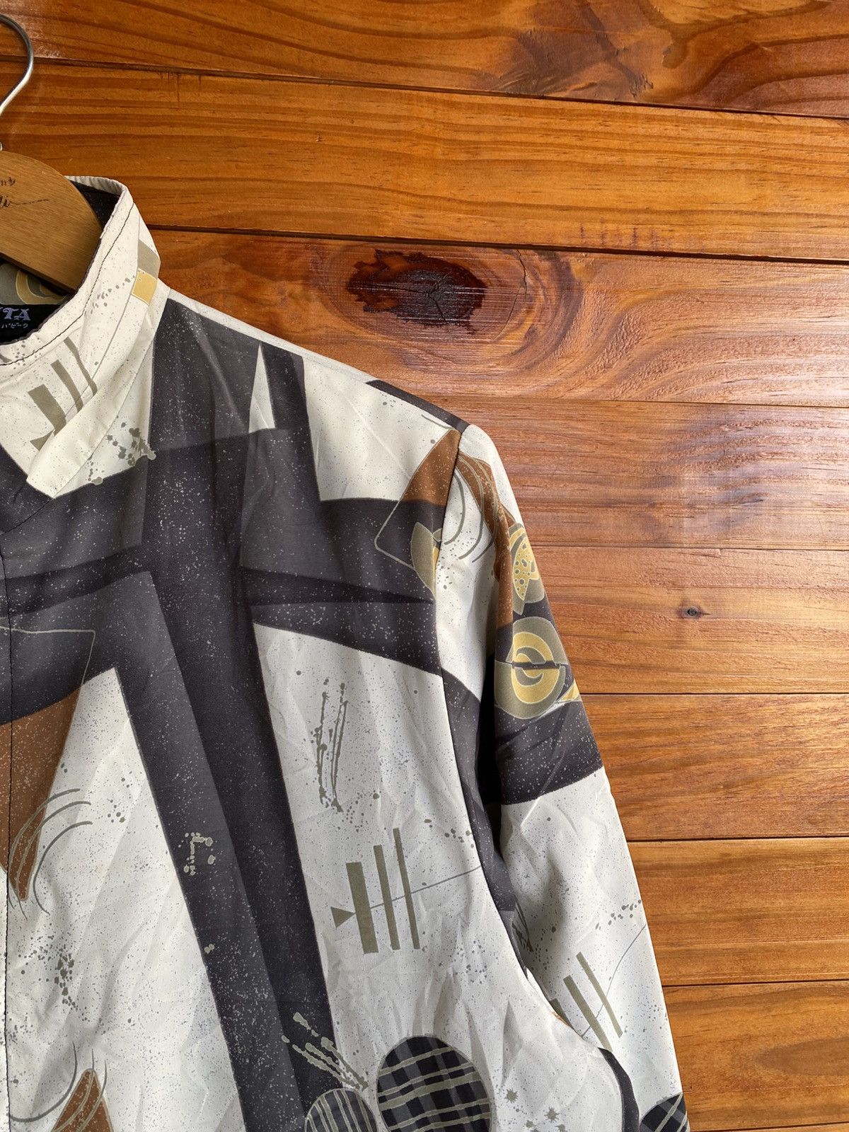 Japanese Brand Vintage PAPITA Abstract Pattern Jacket Japanese Brand Zip-Up Size L / US 10 / IT 46 - 8 Thumbnail