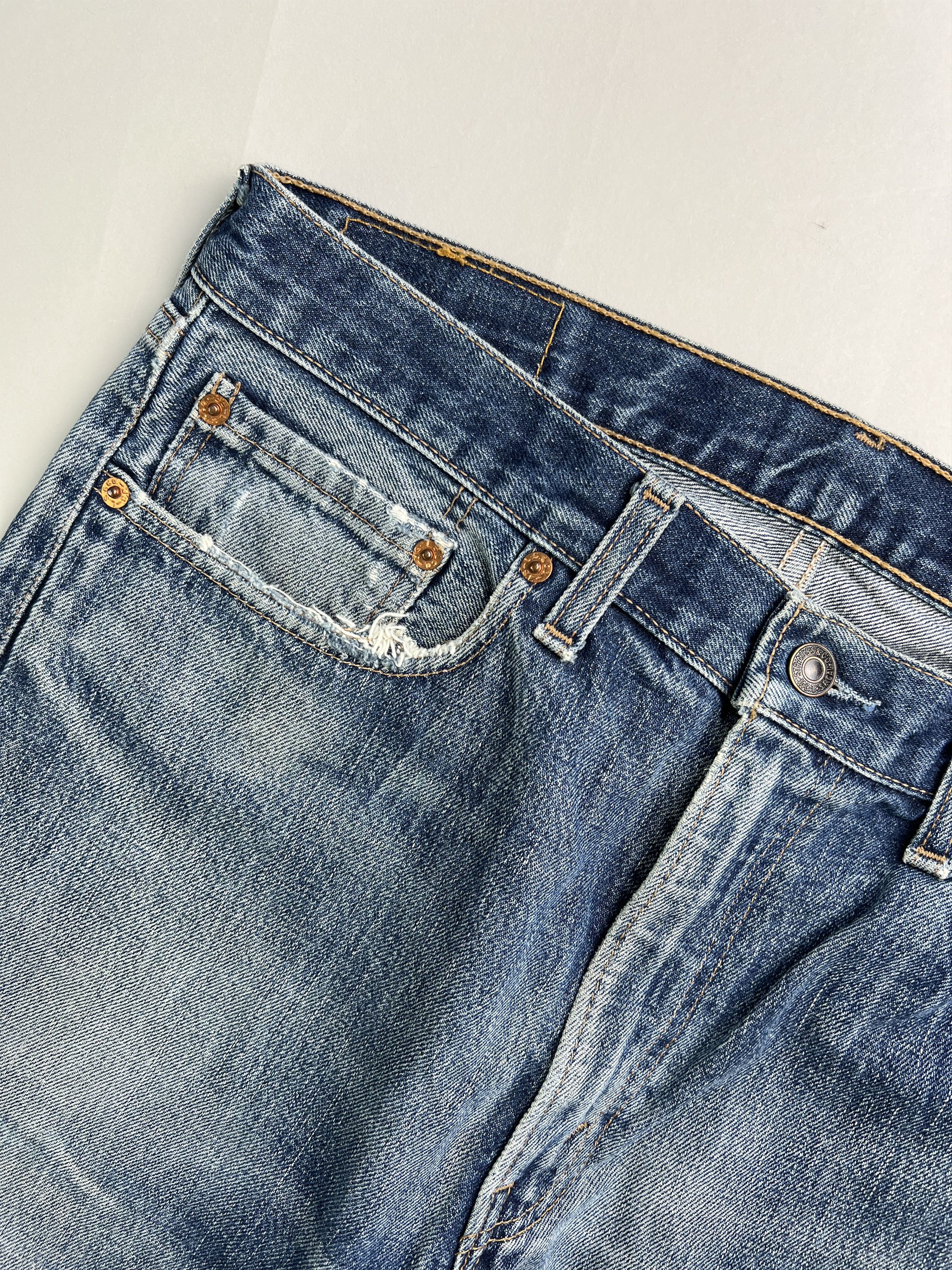 Levi's Levis 505 Jeans Shorts Light Blue Wash W34 Size US 34 / EU 50 - 2 Thumbnail