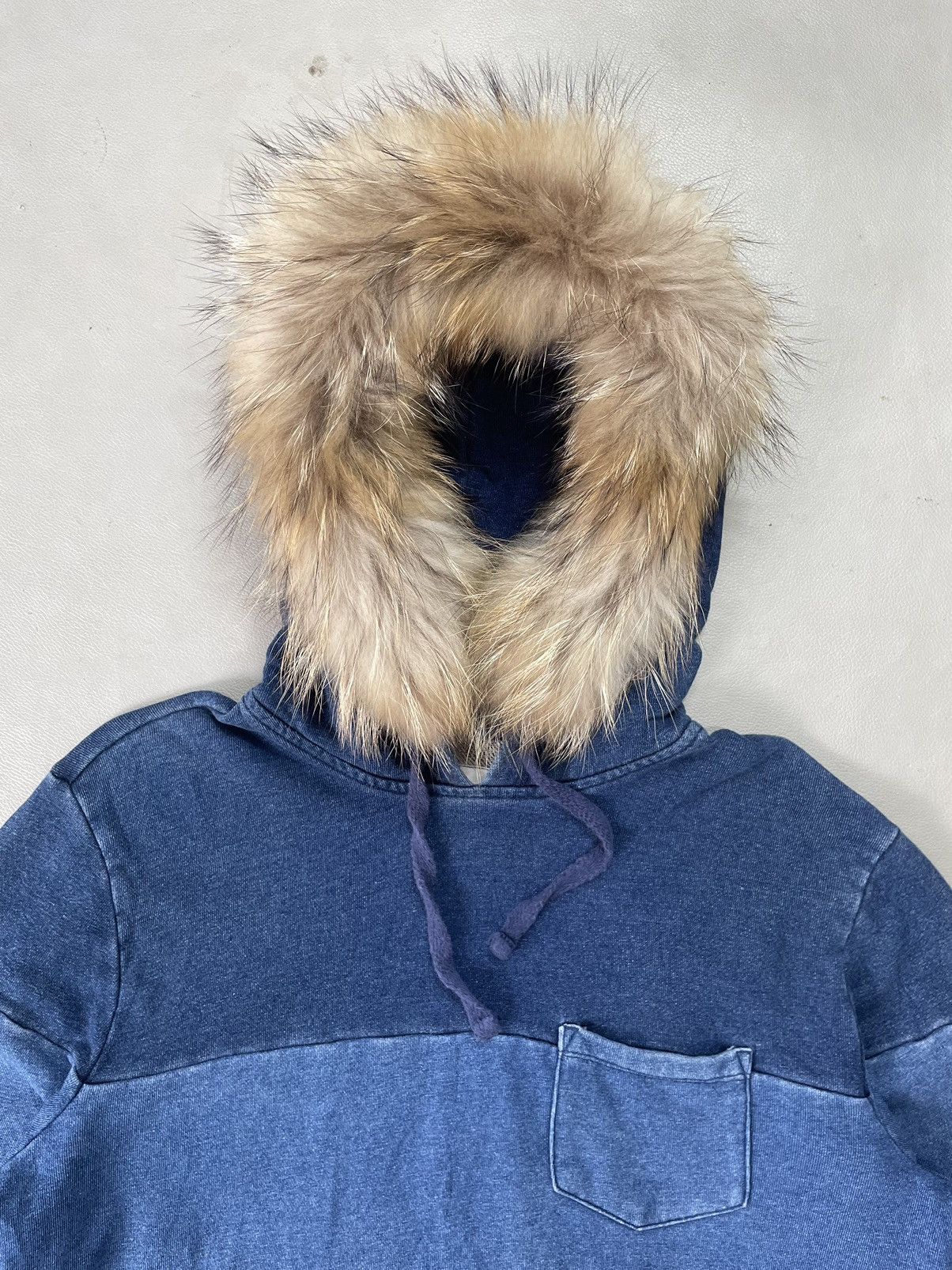 Beauty Beast × Hysteric Glamour × Japanese Brand Faux Fur Hoodie Washed Denim Gap Size US S / EU 44-46 / 1 - 3 Thumbnail