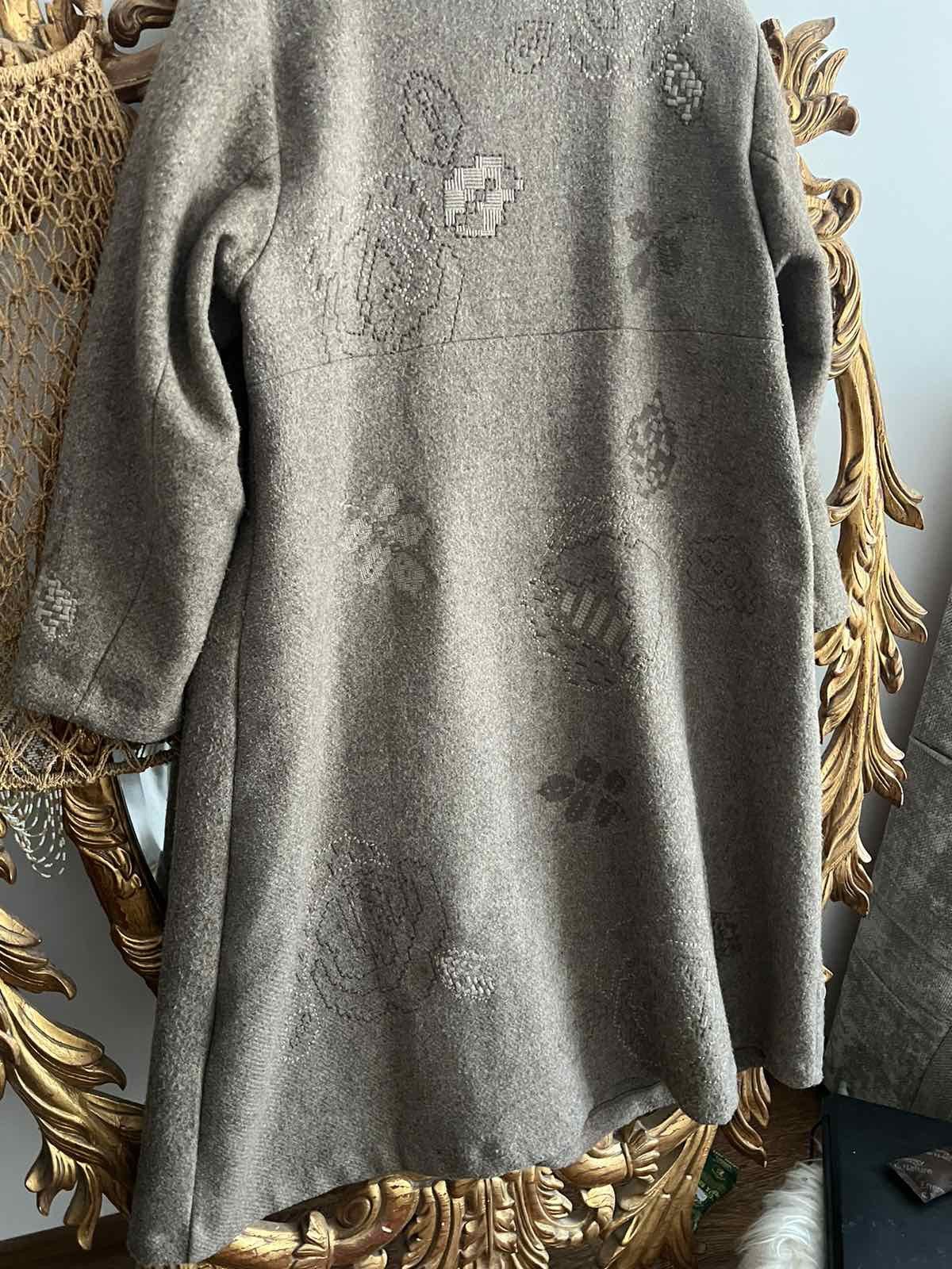 Japanese Brand Ladies Gudrun Sjoden Polka Dot Wool Coat Size L / US 10 / IT 46 - 4 Thumbnail