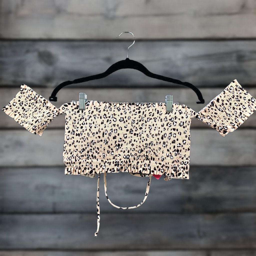 Vintage VINTAGE Xhilaration Leopard Print Bikini Top Womens XL Swimsuit Ruffle Animal Pattern Beach Summer Size XL / US 12-14 / IT 48-50 - 1 Thumbnail