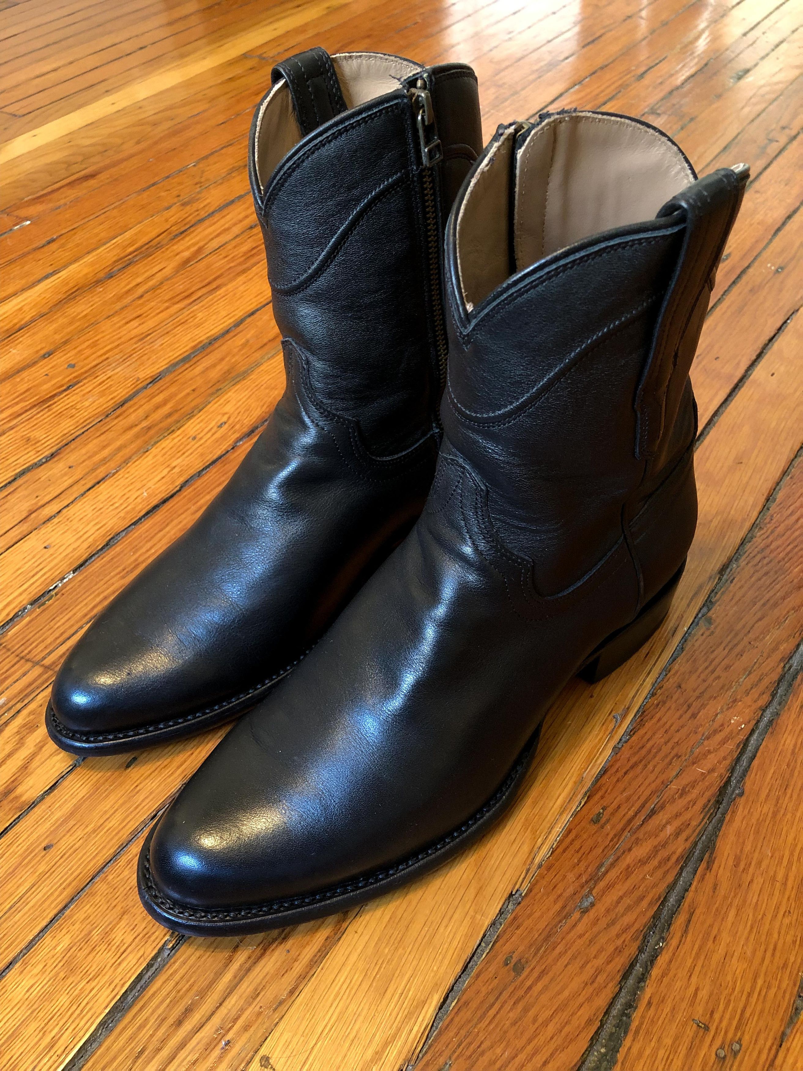 image of Tecovas The Dean 9 D Side Zip Roper Western Cowboy Boots in Black, Men's