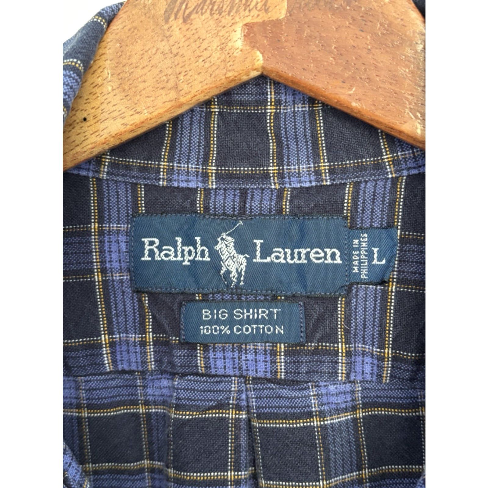 Polo Ralph Lauren Polo Ralph Lauren Big Shirt Men’s Purple Plaid Flannel Long Sleeve L Button-Up Casual Workwear Fall Spring Winter 54 in Chest Mens Size US L / EU 52-54 / 3 - 4 Thumbnail
