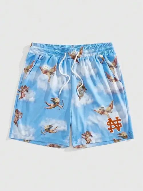 Japanese Brand Print Y2k Shorts DRIP summer Size US 36 / EU 52 - 1 Thumbnail