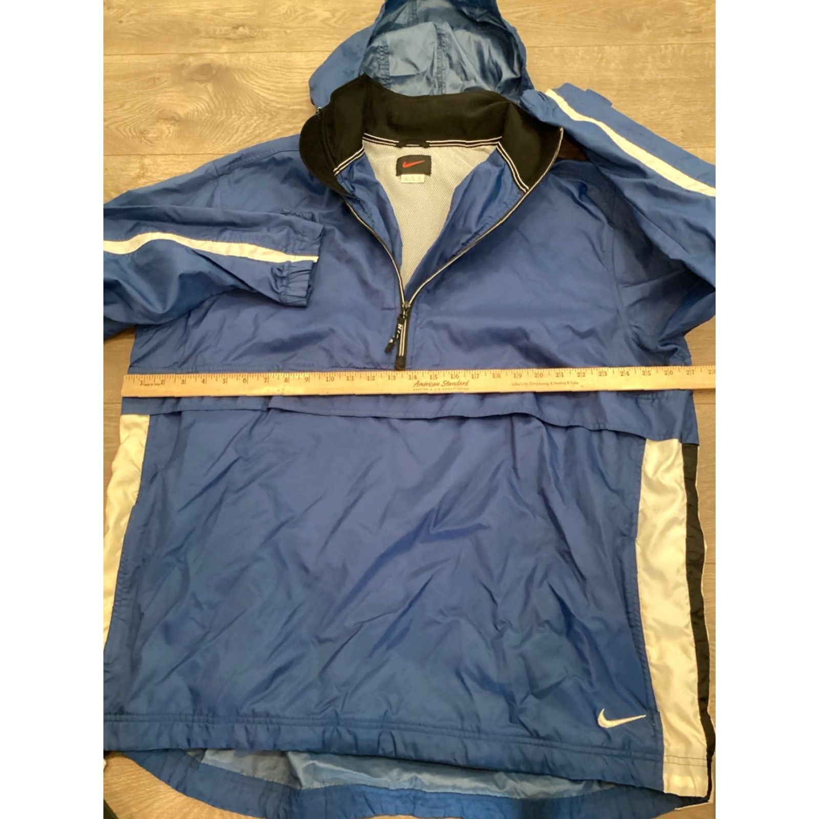 Nike VINTAGE Nike Windbreaker Jacket S9 SFD Adult Men XL Blue 90s Sports Lightweight Zipped Pockets 1/4 Zip Size US XL / EU 56 / 4 - 7 Thumbnail