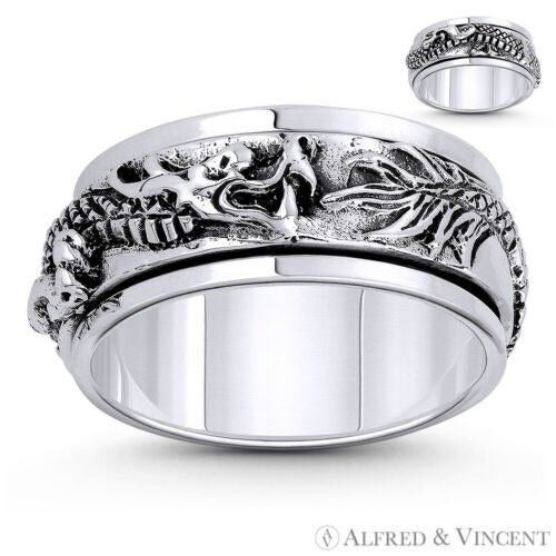 Other Chinese Dragon Shenlong Feng Shui Ring .925 Sterling Silver Size ONE SIZE - 1 Preview