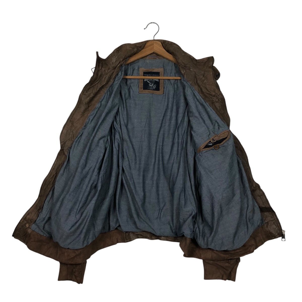 Japanese Brand 📌Vintage Genuine Leather Biker Jacket Angelo Litrico Size US XXL / EU 58 / 5 - 13 Thumbnail