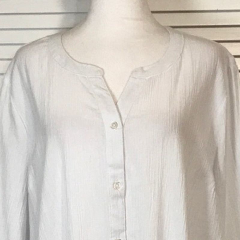 Blair Blair White Y2K Front Tie Relaxed Fit Tunic Women 2XL Size XXL / US 16-18 / IT 52-54 - 5 Thumbnail