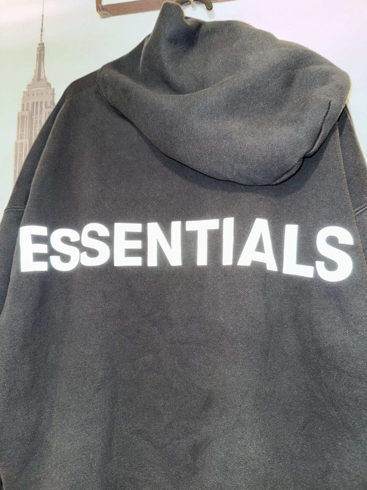 Fear of God Fear of God Essentials FW19 3M Graphic Hoodie Black SZ S💥 Size US S / EU 44-46 / 1 - 2 Thumbnail