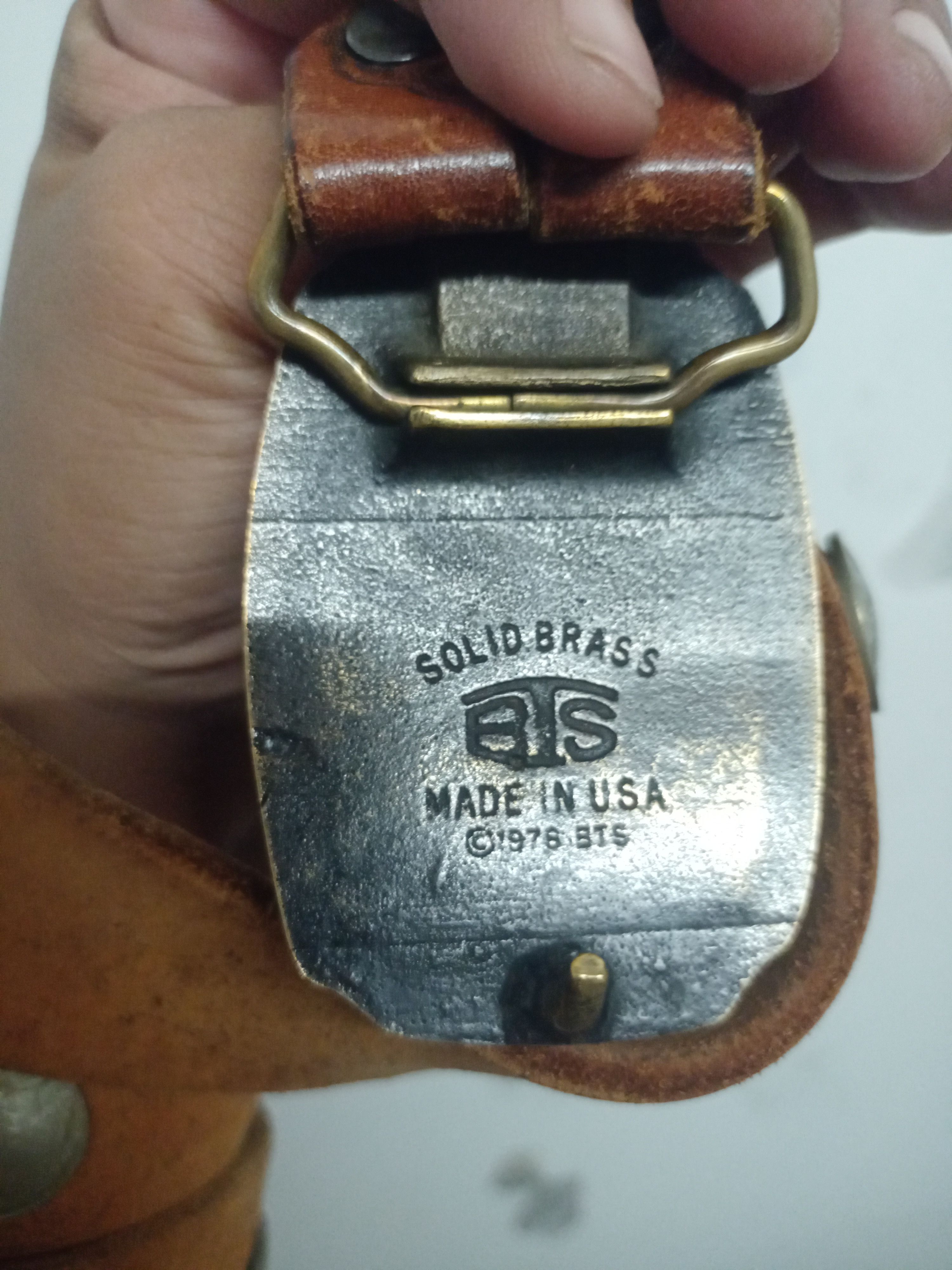 If Six Was Nine × KMRii Vintage 1976 BTS Solid Brass Leather Belt Size ONE SIZE - 5 Thumbnail