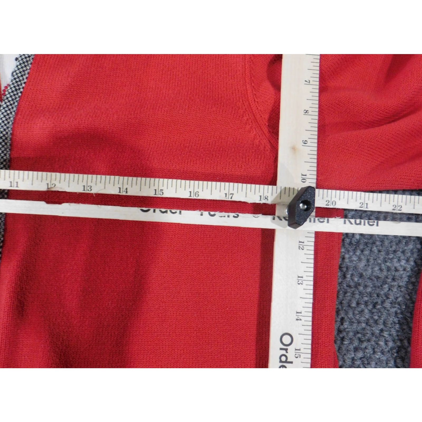 Vintage Alfred Dunner Sweater Raglan Sleeve Medium Red Knit Cotton Acrylic Spandex Size M / US 6-8 / IT 42-44 - 6 Thumbnail