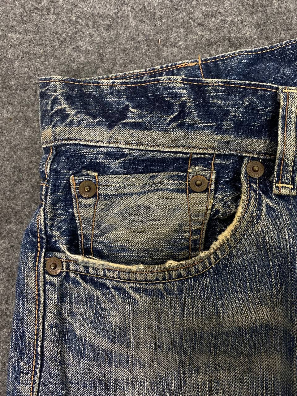 Edwin vintage edwin blue trip bootcut flare distressed denim Size US 36 / EU 52 - 13 Thumbnail