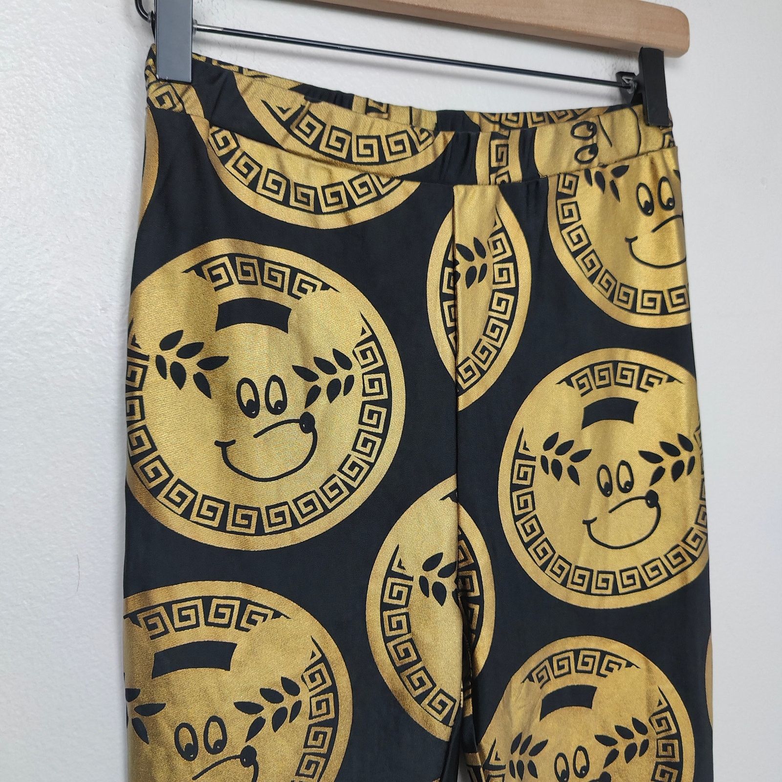 Lazy Oaf Lazy Oaf All Hail Leggings Womens Small Black Gold Size 27" / US 4 / IT 40 - 2 Thumbnail