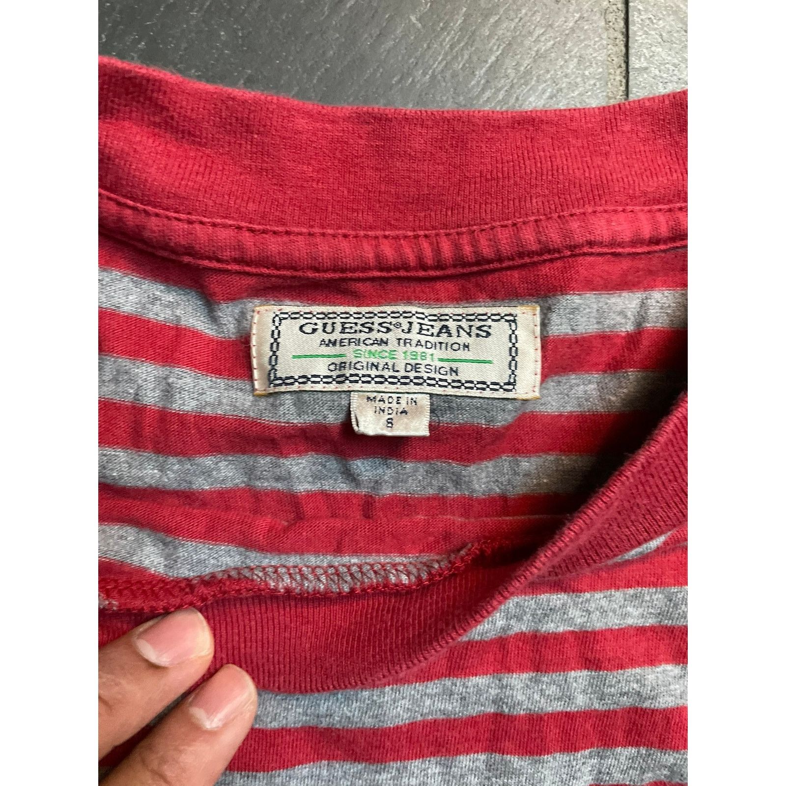 Guess Vintage Guess Oversized Red Striped Tshirt Small Size US S / EU 44-46 / 1 - 3 Thumbnail