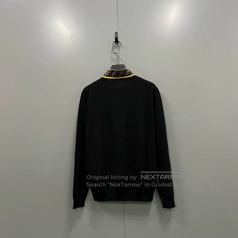 Fendi Fendi Collar old logo knitted sweater Size US XL / EU 56 / 4 - 2 Thumbnail