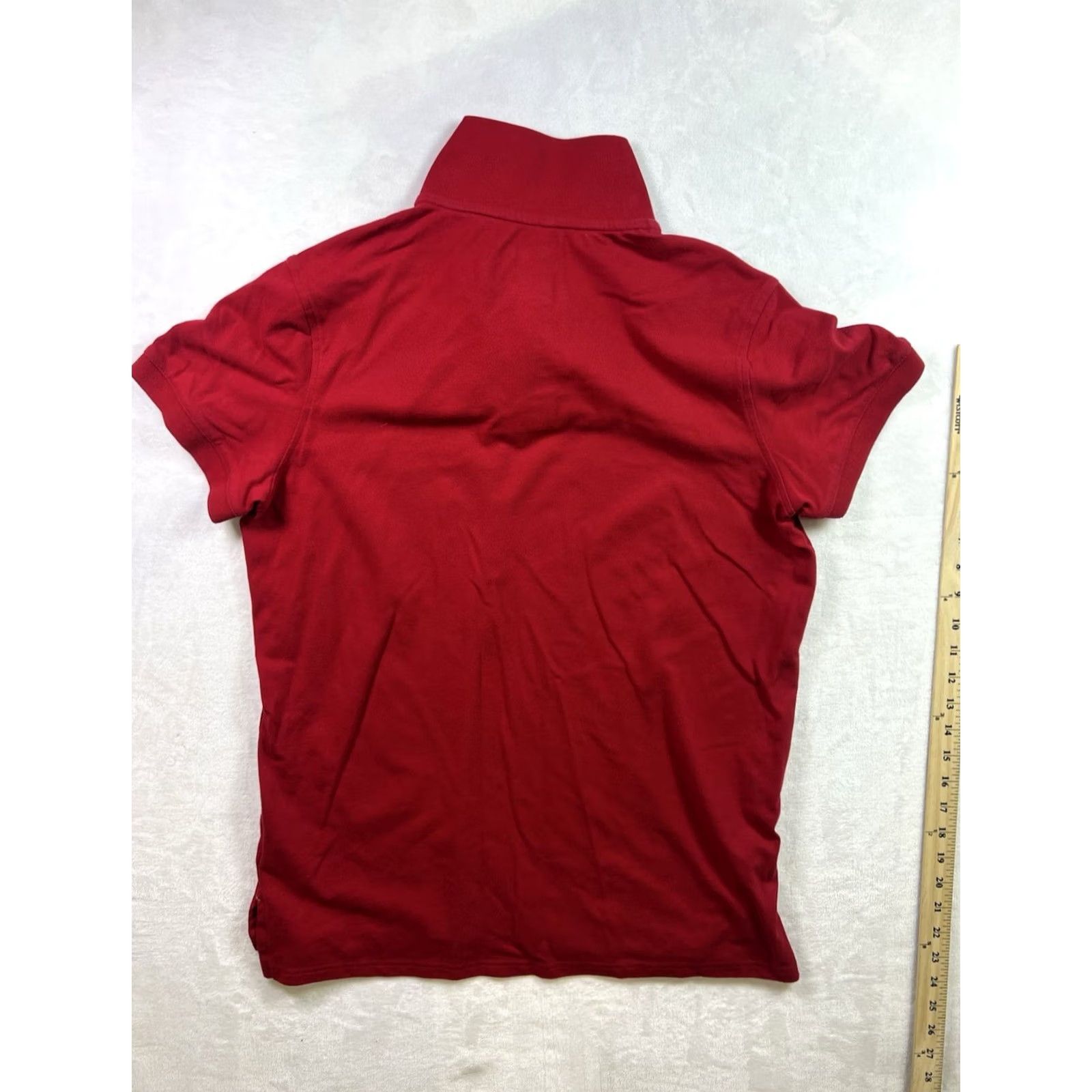 Gap GoodFellow Men's Casual Red Loring Polo Shirt Size Large Short Sleeve Cotton Knit Button Collar T-Shirt 2020-2029 Summer Seasonal Regular Mens Size US L / EU 52-54 / 3 - 6 Thumbnail
