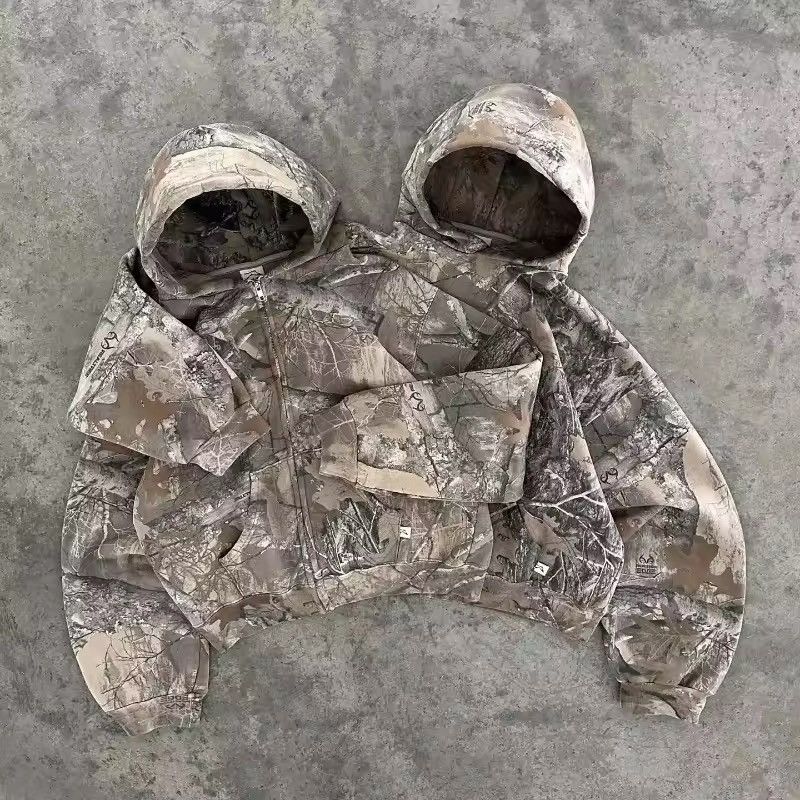 Japanese Brand Camo Oversized Zipper Hoodie Size US XL / EU 56 / 4 - 3 Thumbnail