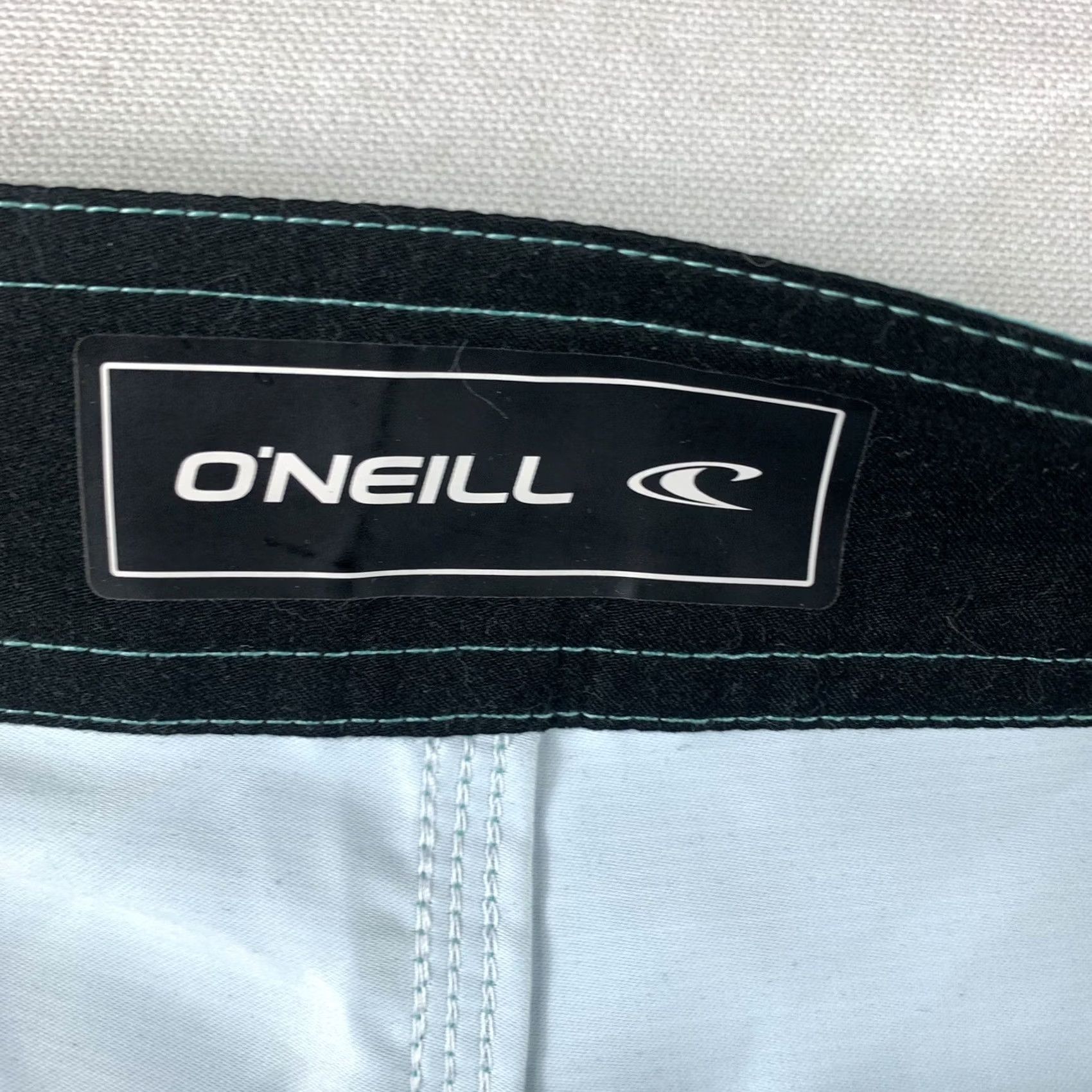 O'Neill O'Neill Mens Swimtrunks Boardshorts 29 Waist Turquoise Black Floral Polyester Size US 29 - 2 Thumbnail