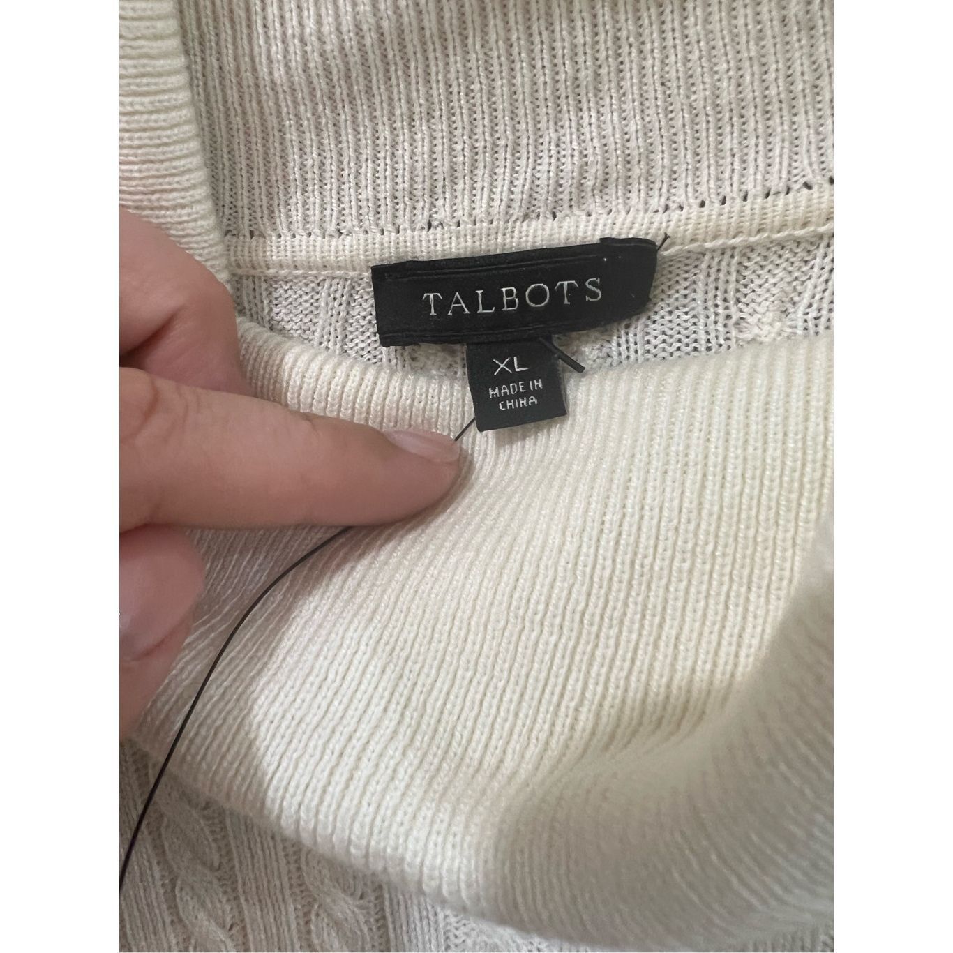 Robert Talbott Talbots NWT Women’s Long Sleeve Turtleneck Sweater off white sz XL Size XL / US 12-14 / IT 48-50 - 3 Thumbnail