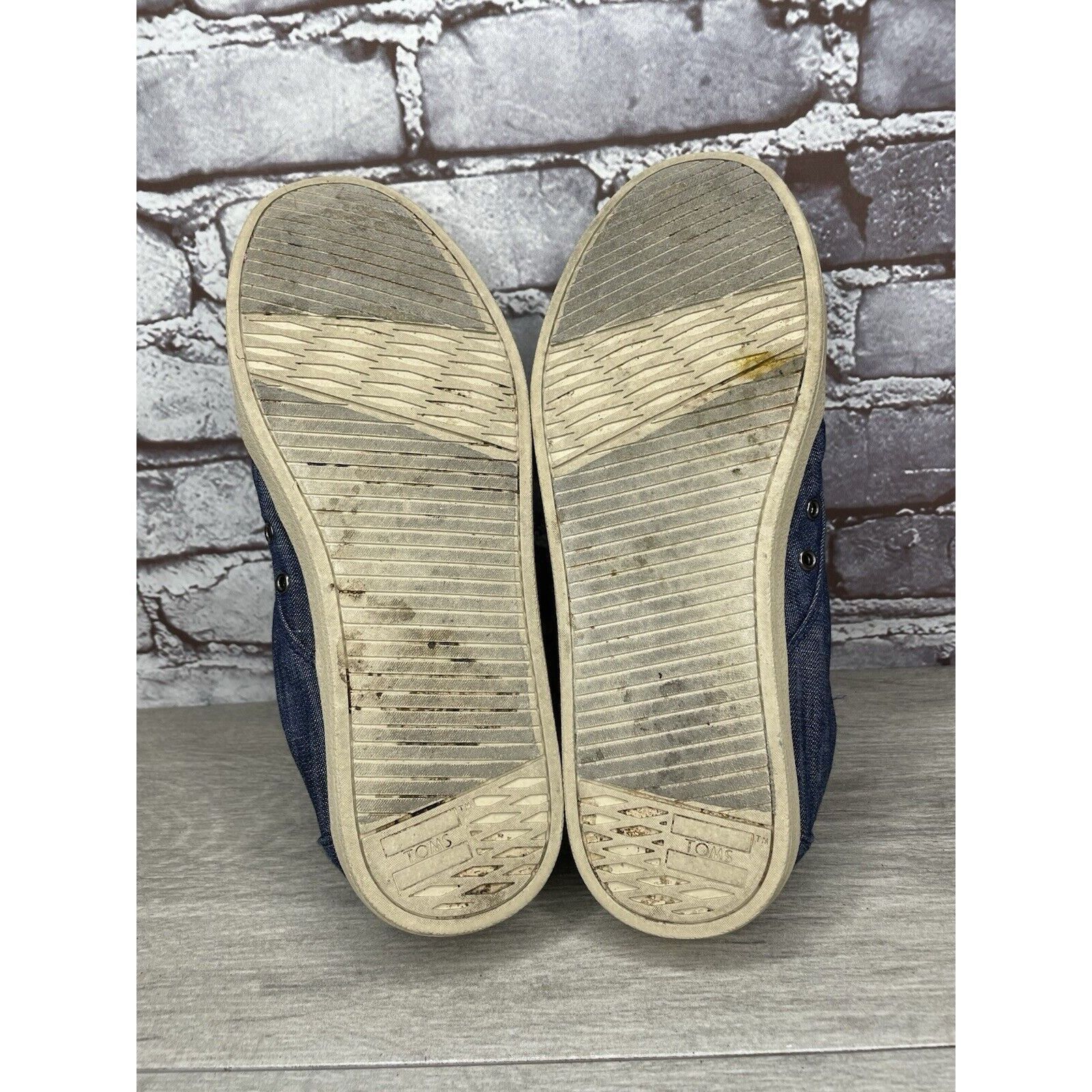 Toms Toms Denim Blue Canvas Lace Up Comfort Casual Sneakers Shoes Size US 9 / EU 42 - 7 Thumbnail
