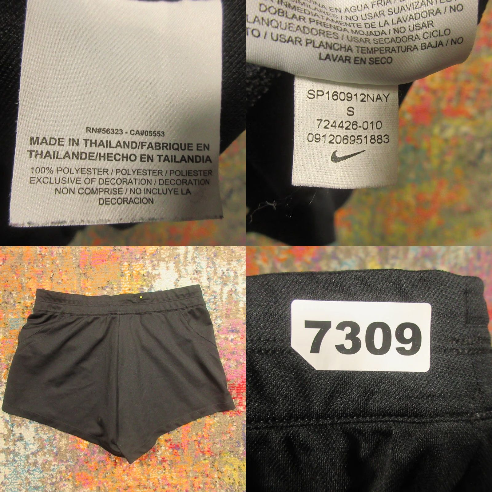 Nike VINTAGE Nike Running Shorts Womens Small Black Dri-FIT 3 Inch Inseam Workout Gym EUC Size 26" / US 2 / IT 38 - 8 Thumbnail