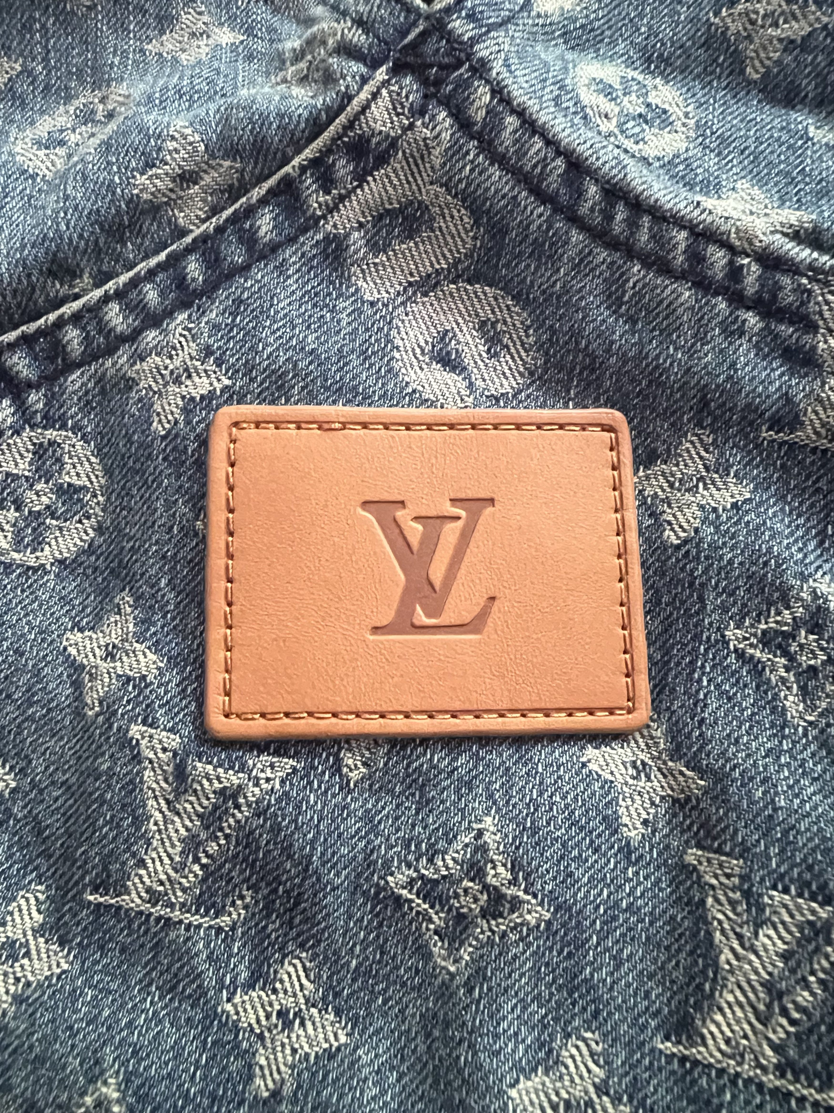 Louis Vuitton × Supreme LV X Supreme Sz32 Blue Monogram Denim Overall Size US 32 / EU 48 - 12 Thumbnail